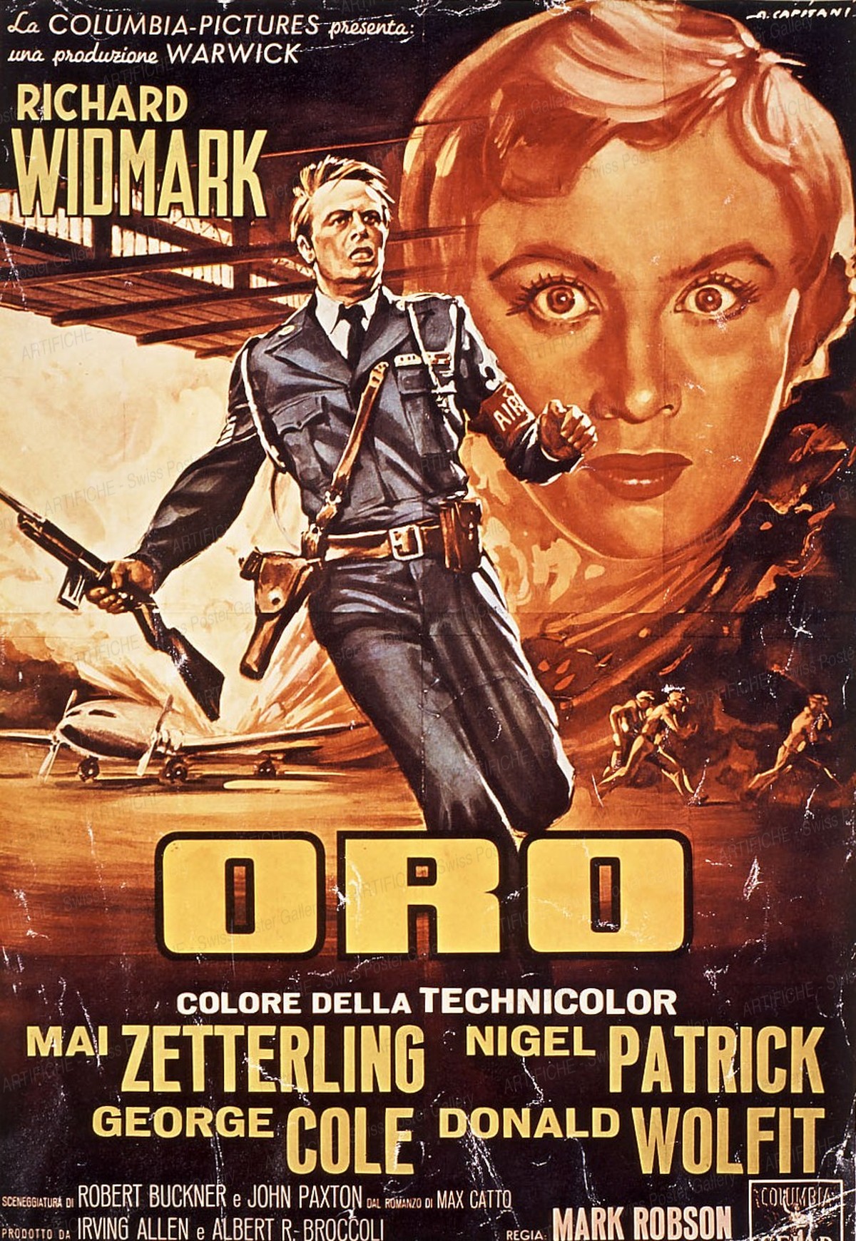 Film “ORO” – Capitani – Richard Widmark – by Albert R. Brokkoli, Artist unknown