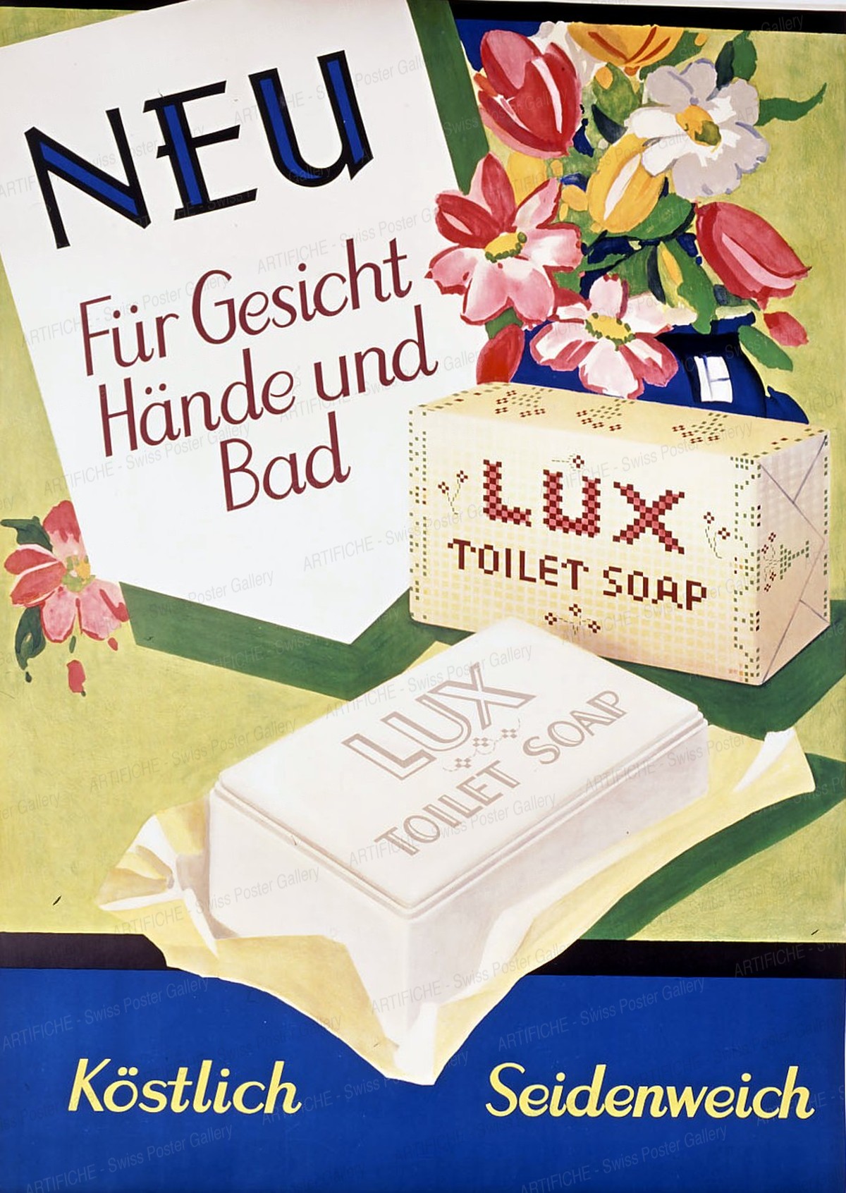 LUX Toilet Soap – NEU Für Gesicht Hände und Bad – köstlich seidenweich, Artist unknown