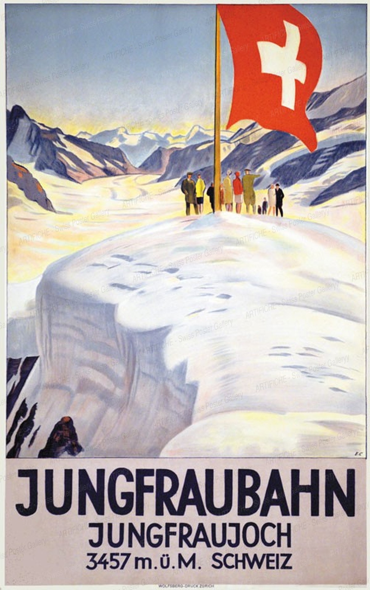 Jungfrau Railroad 11333 feet asl -Switzerland, Emil Cardinaux