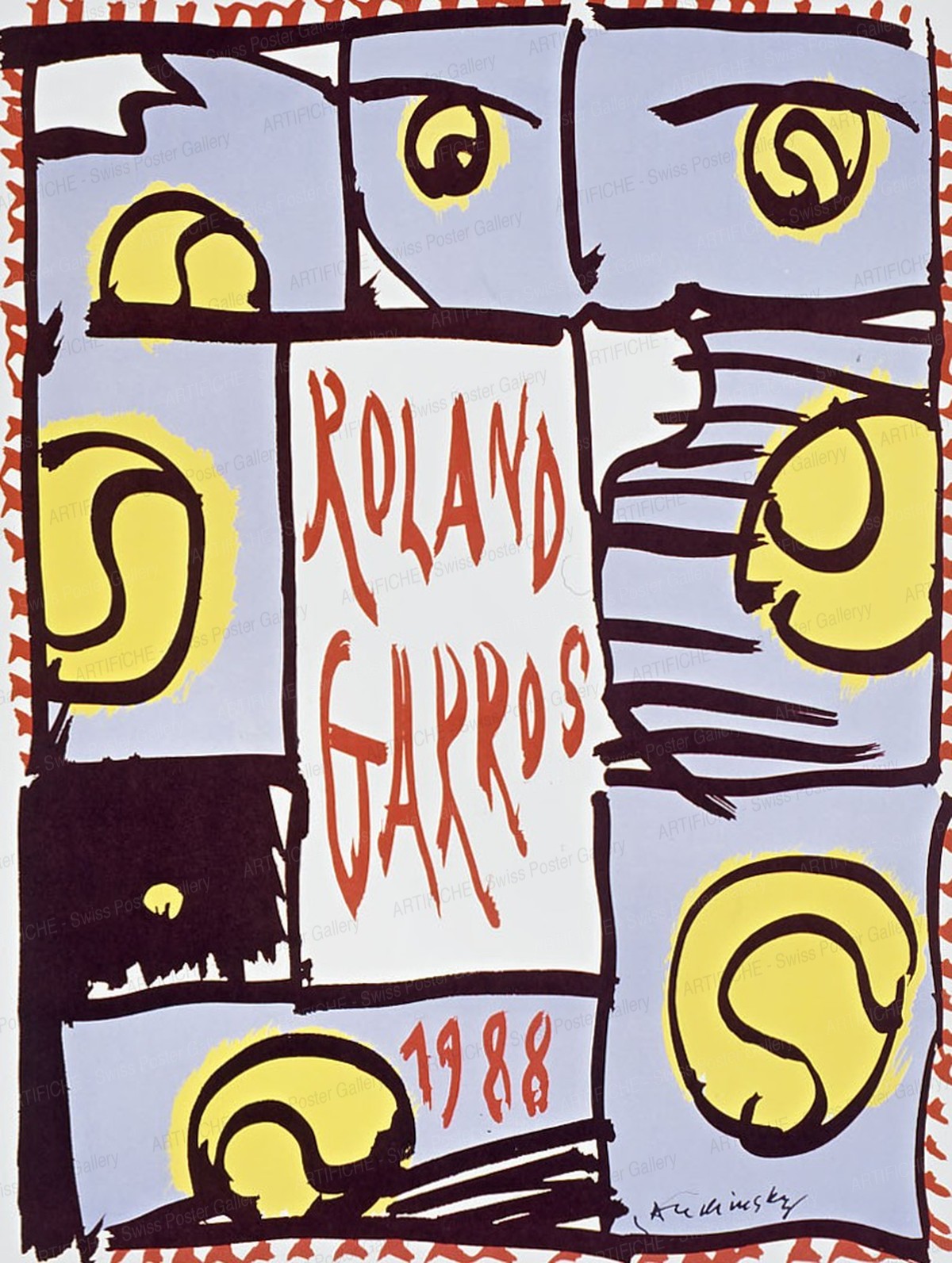 ROLAND GARROS 1988, Pierre Alechinsky