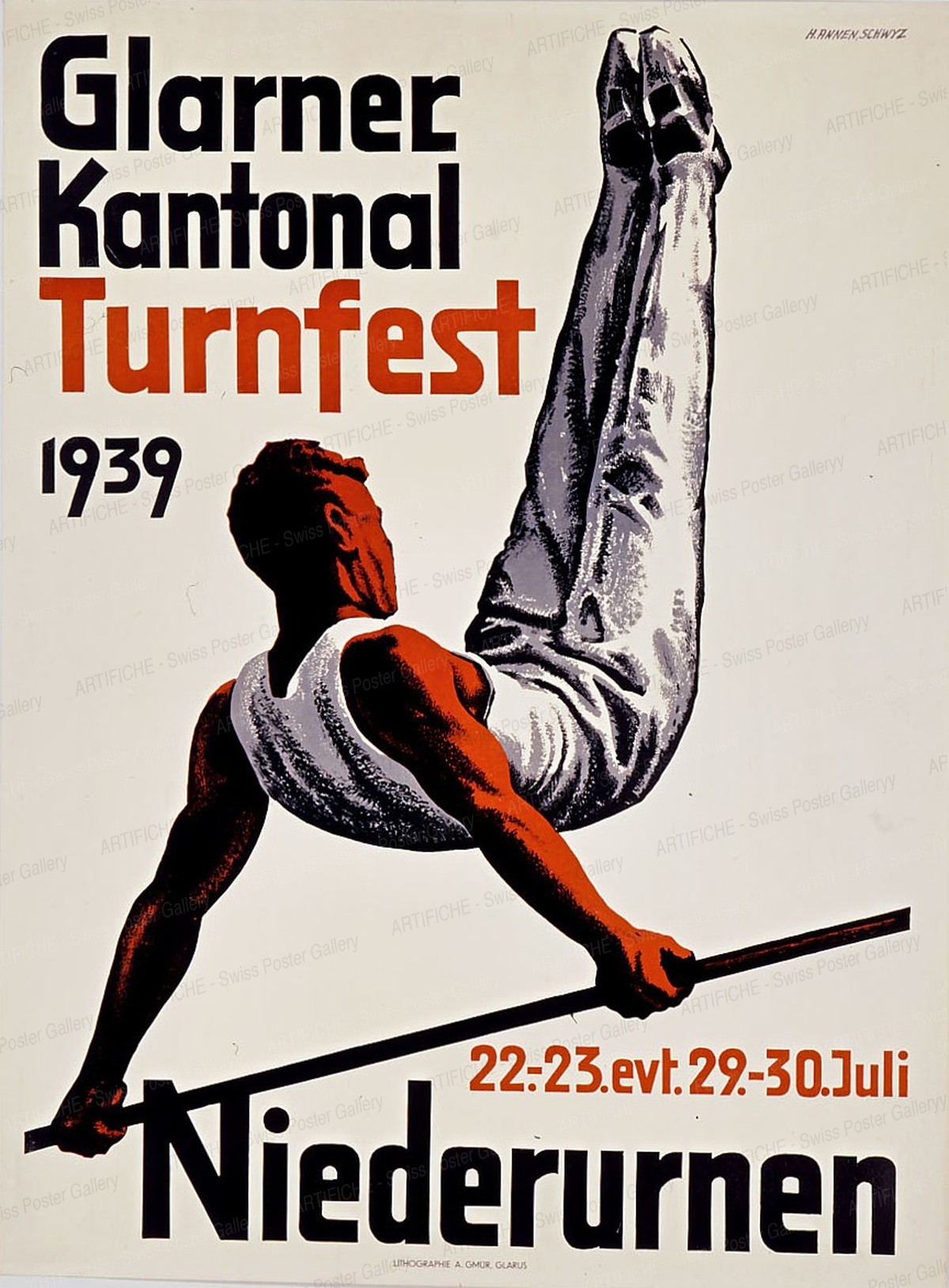Glarner Kantonal Turnfest Niederurnen 1939, H. Annen