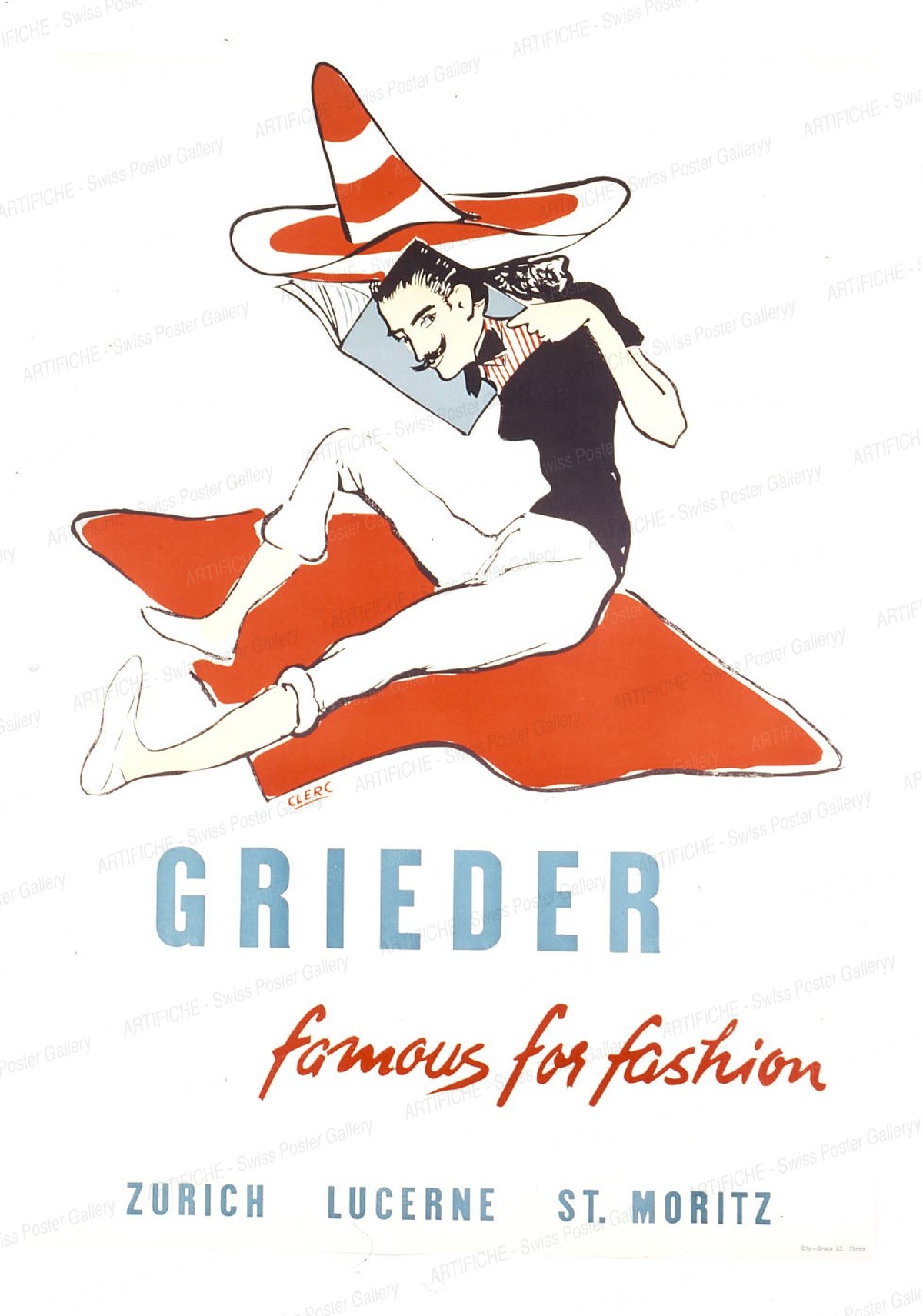 GRIEDER – famous for fashion – ZURICH LUCERNE ST. MORITZ, Clerc