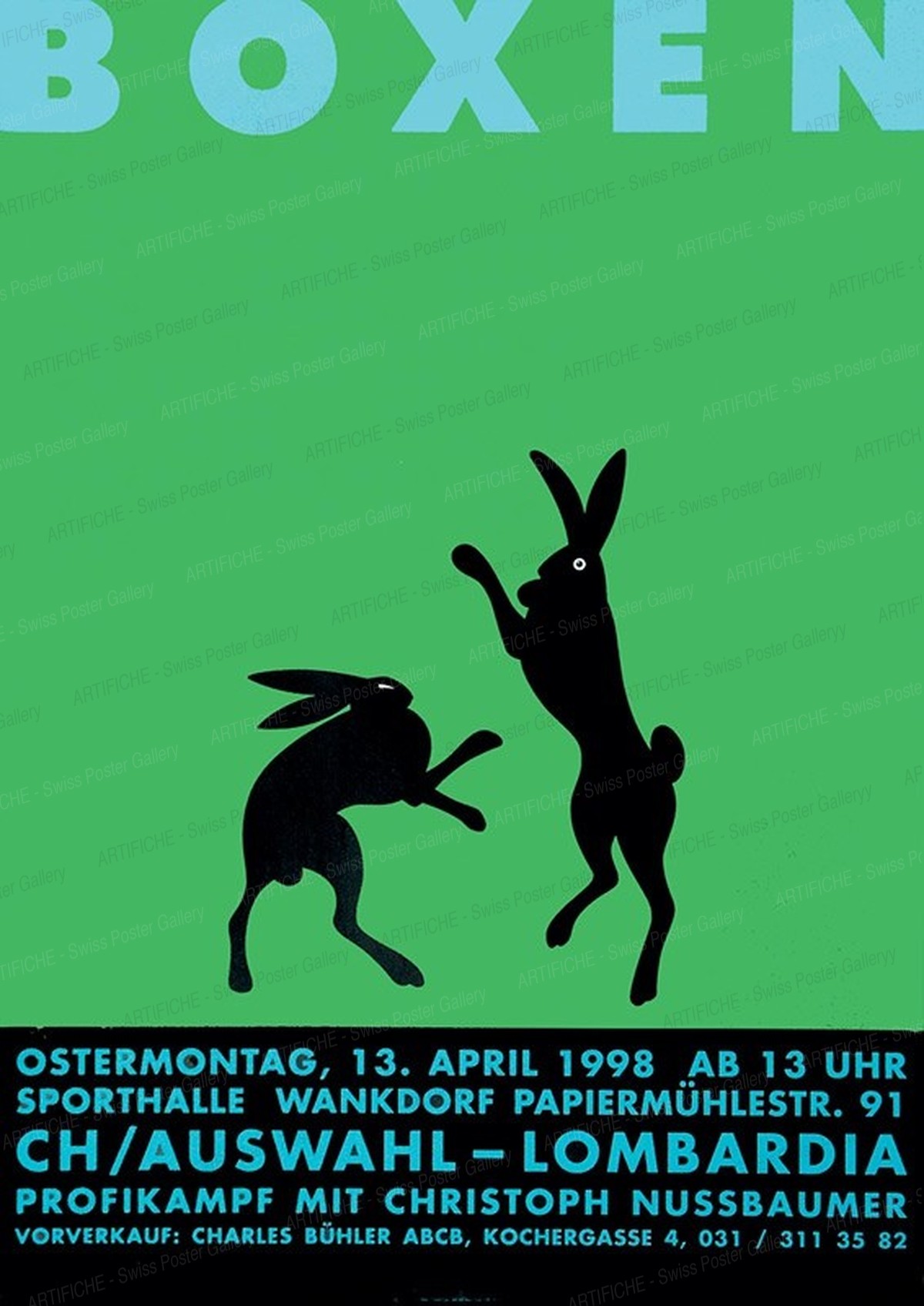 BOXEN – Ostermontag 13. April 1998 – Sporthalle Wankdorf – CH/Auswahl – Lombardia, Claude Kuhn