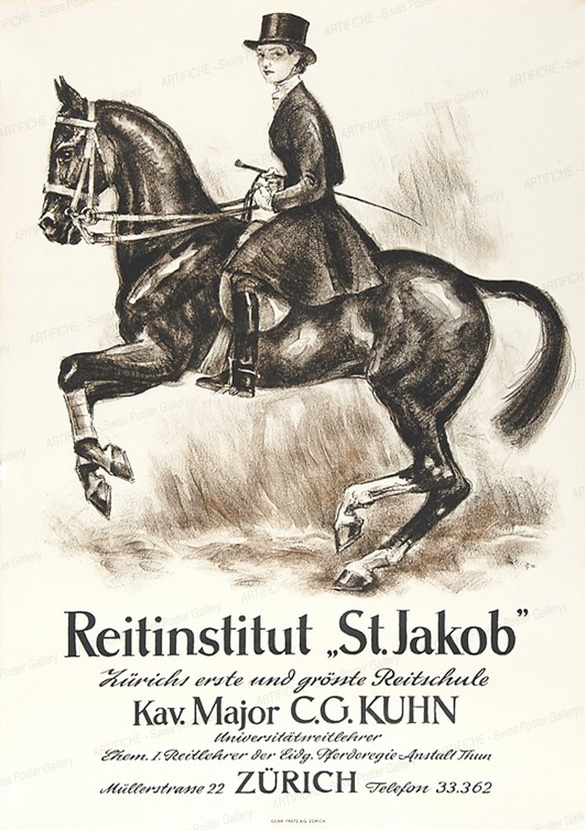 Riding stable St. Jakob Zurich, Hugo Laubi