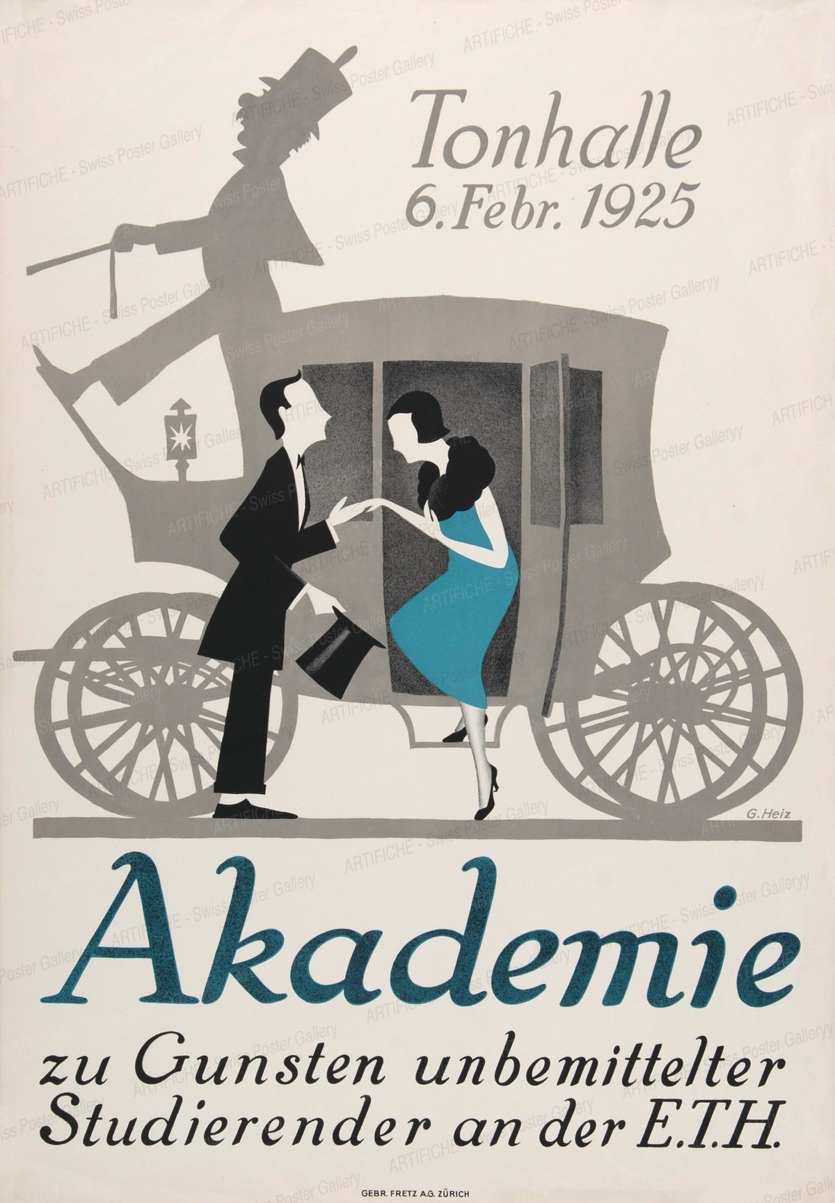 Tonhalle – Akademie – 1925 E.T.H, G. Heiz