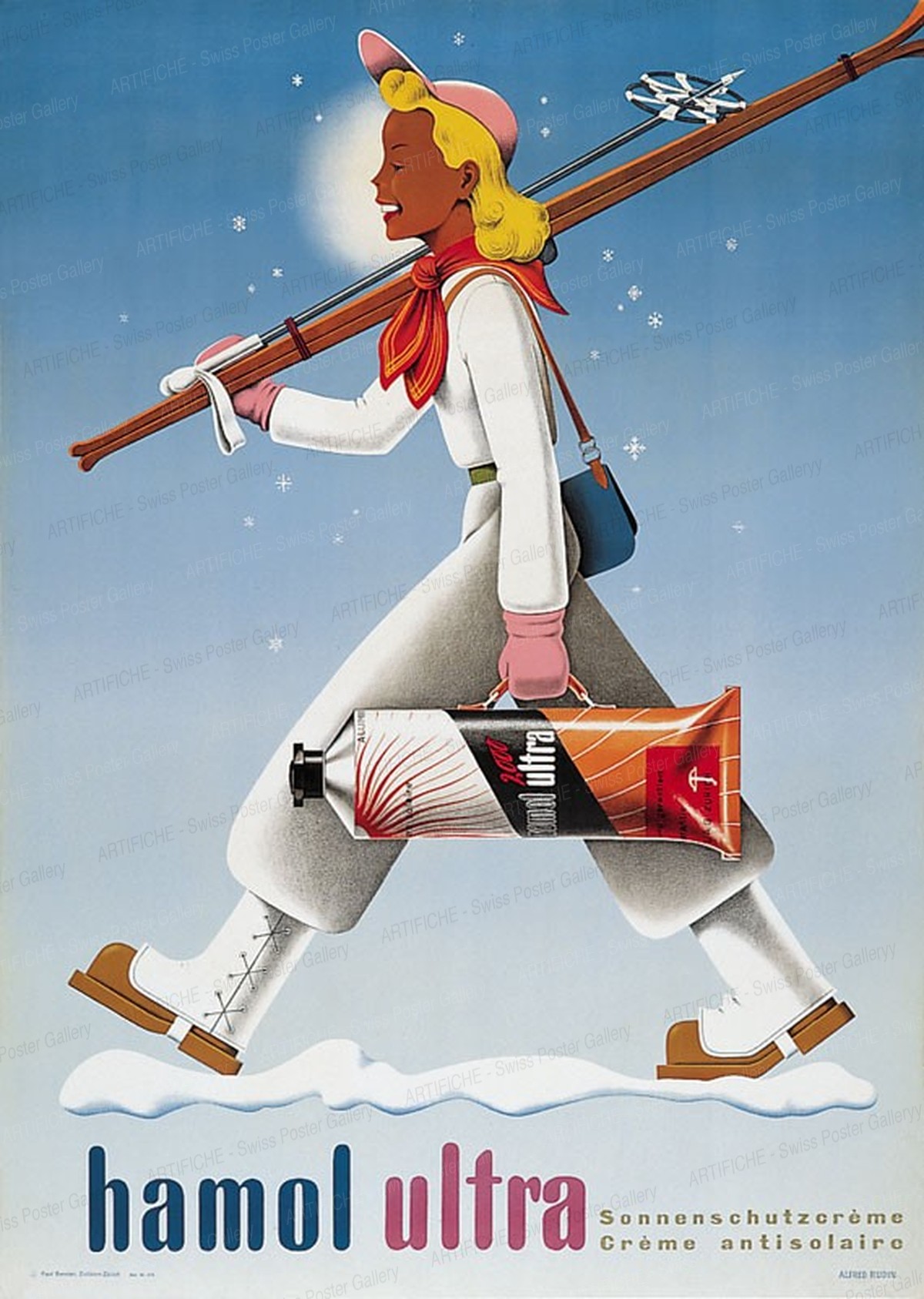 Woman with Skis – Hamol Ultra, Alfred Rudin