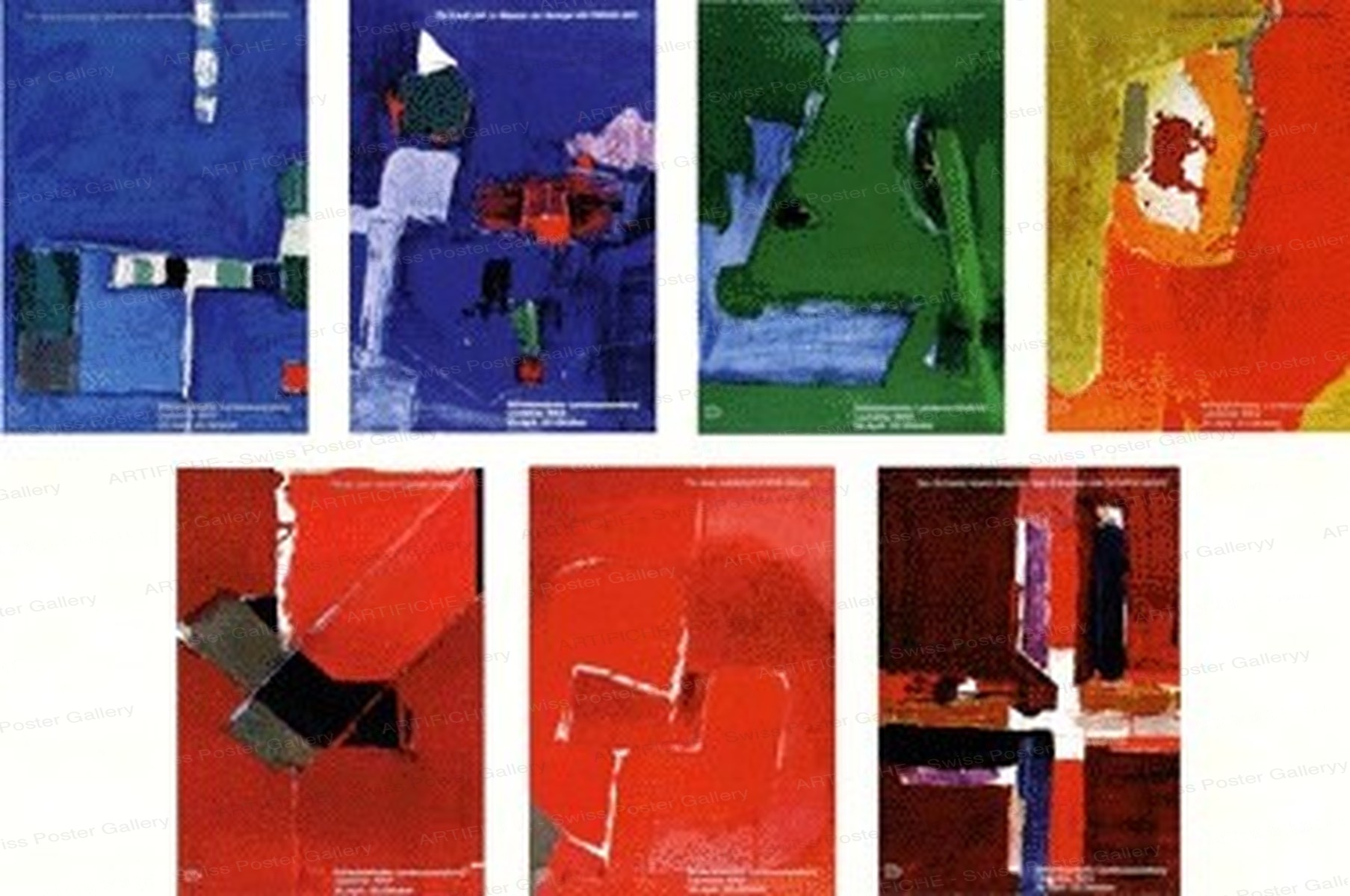 Swiss National Exhibition Lausanne 1964, 7 posters, Hans Falk