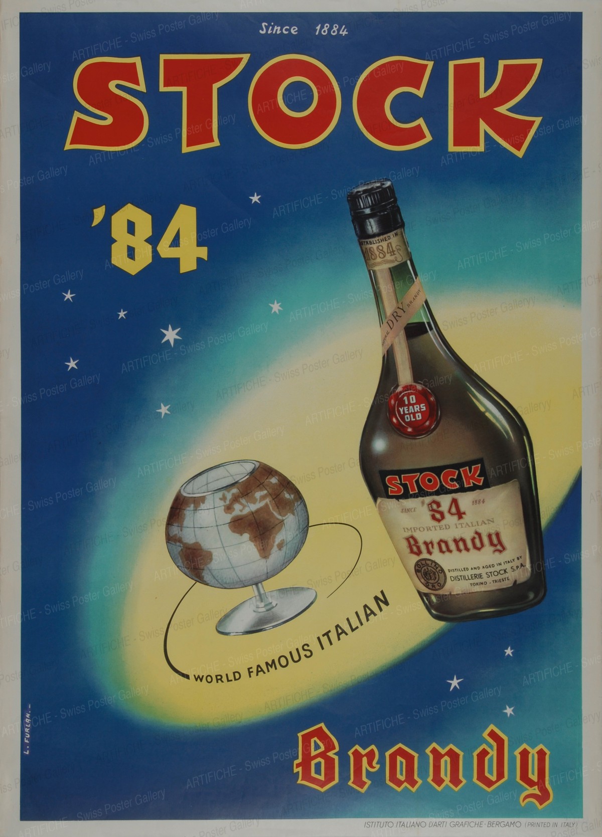 Stock Aperitivo – World famous Italian Brandy, L. Furlan