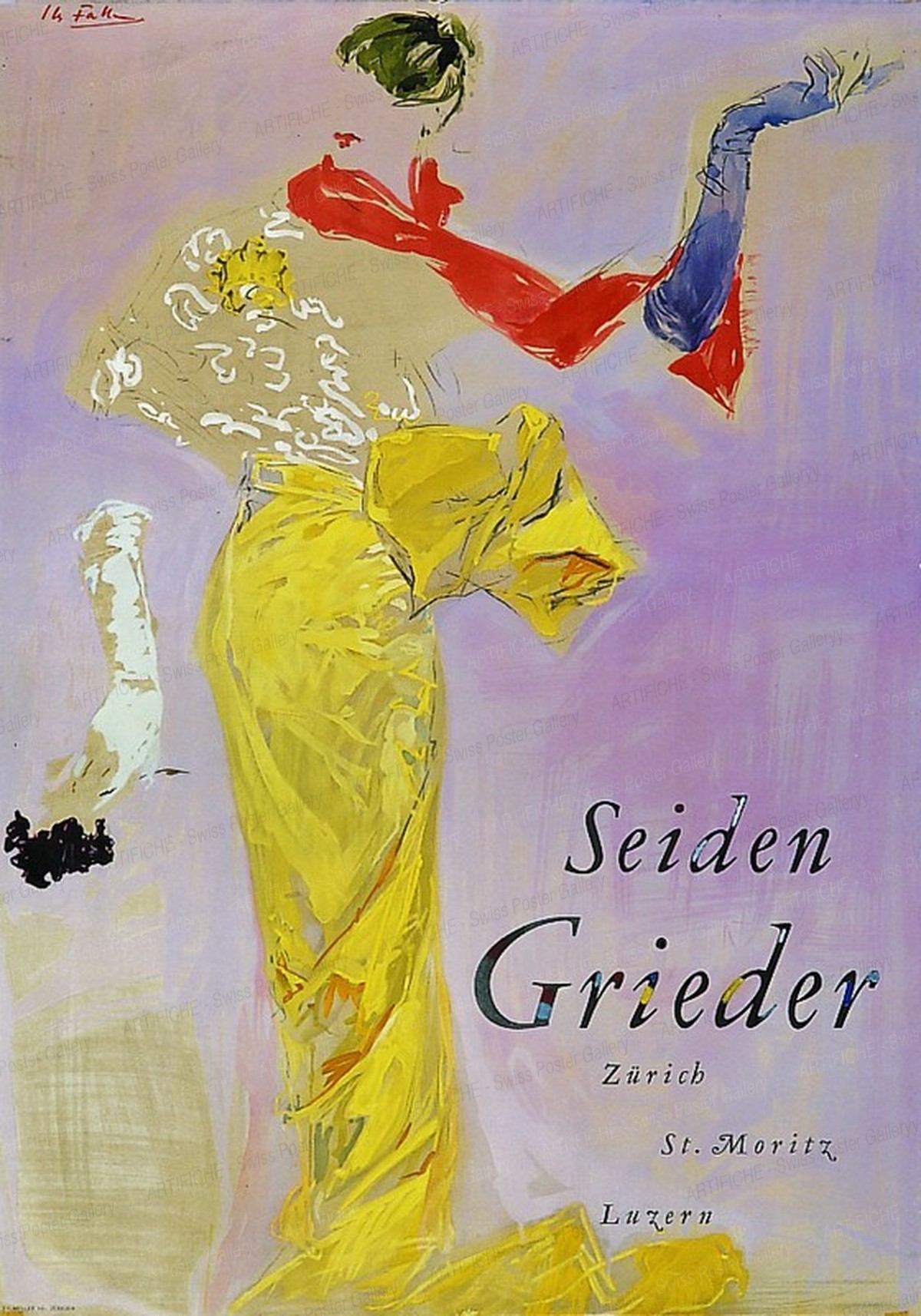 Seiden Grieder – Zürich St. Moritz Luzern, Hans Falk