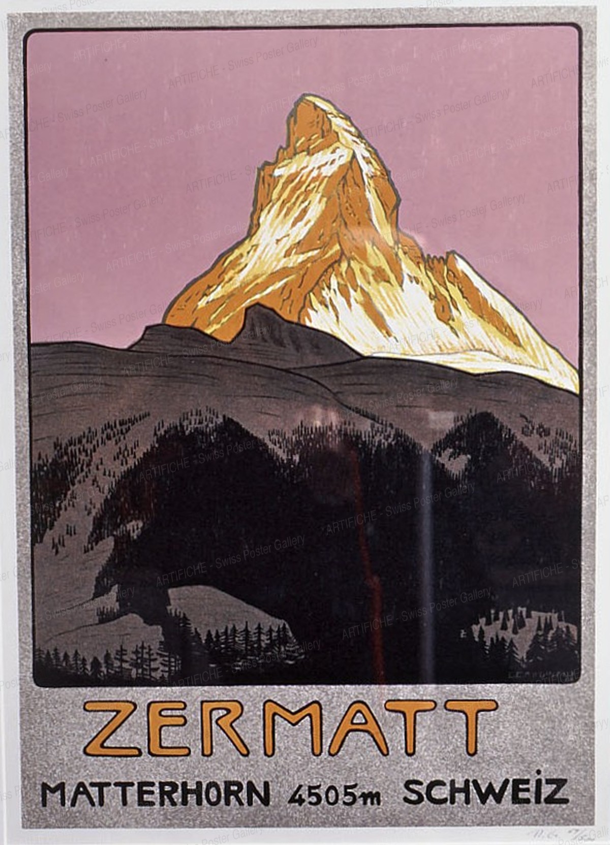 Zermatt – Matterhorn – 4505 m. Switzerland, Cardinaux, Emil, d‘après