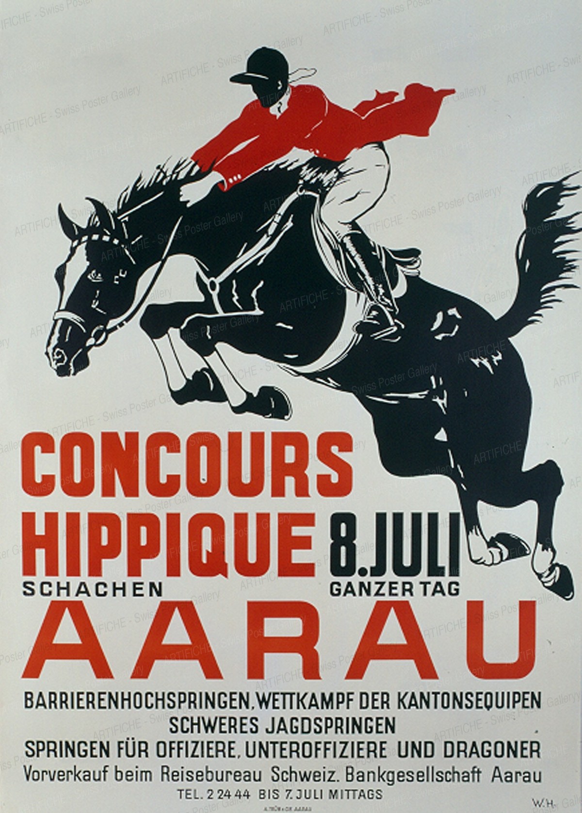 CONCOURS HIPPIQUE 8. JULI AARAU, Monogram W.H.