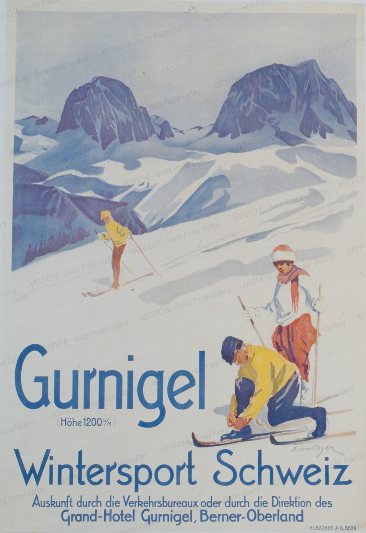 Gurnigel – Wintersport Schweiz – Grand-Hotel Gurnigel, Berner Oberland – 1200 m.ü.M., Erica von Kager