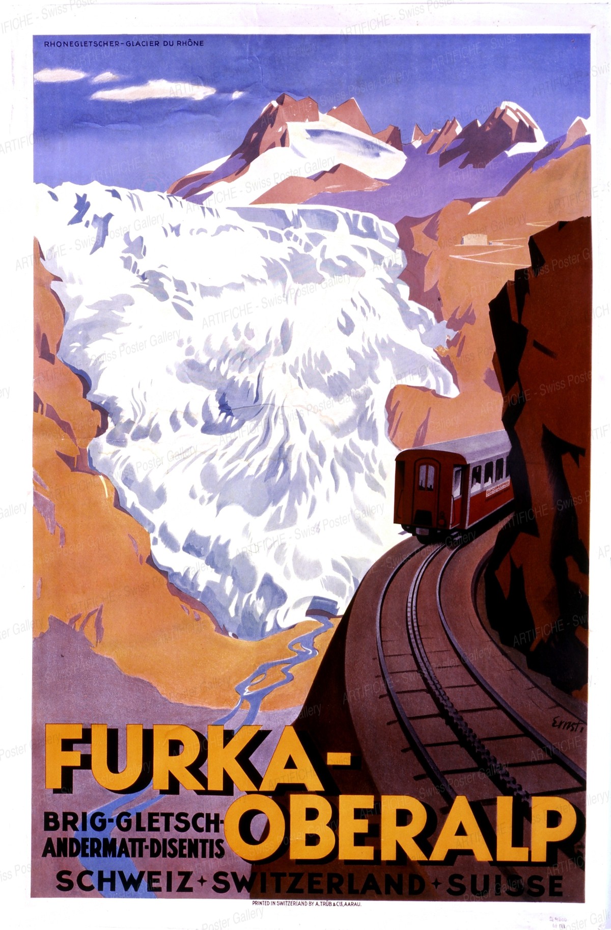 FURKA-OBERALP – Brig – Gletsch- Andermatt – Disentis – SCHWEIZ * SWITZERLAND * SUISSE, Otto Ernst