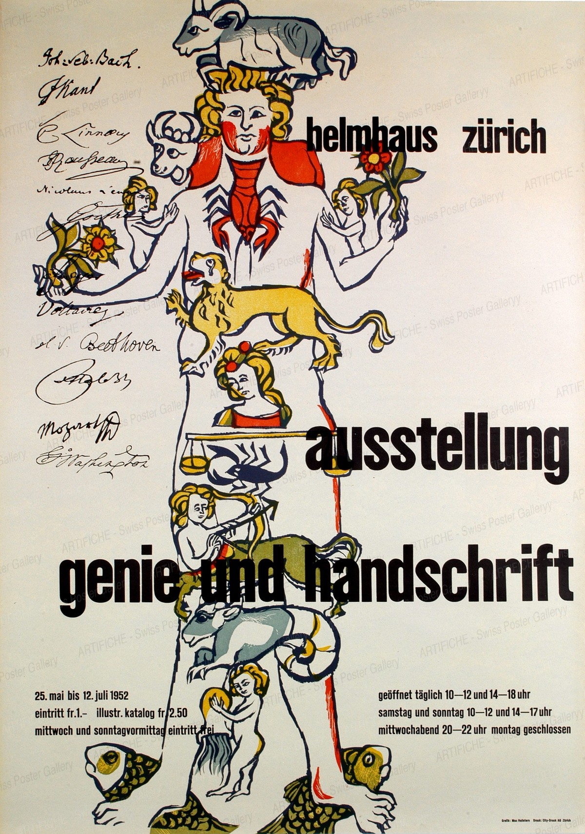 Helmhaus Zürich „Genie & Handschrift“, Max Hellstern