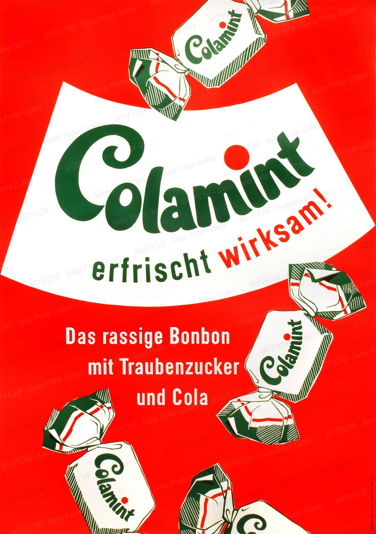 Colamint erfrischt wirksam – Das rassige Bonbon mit Traubenzucker und Cola, Fred Stolle