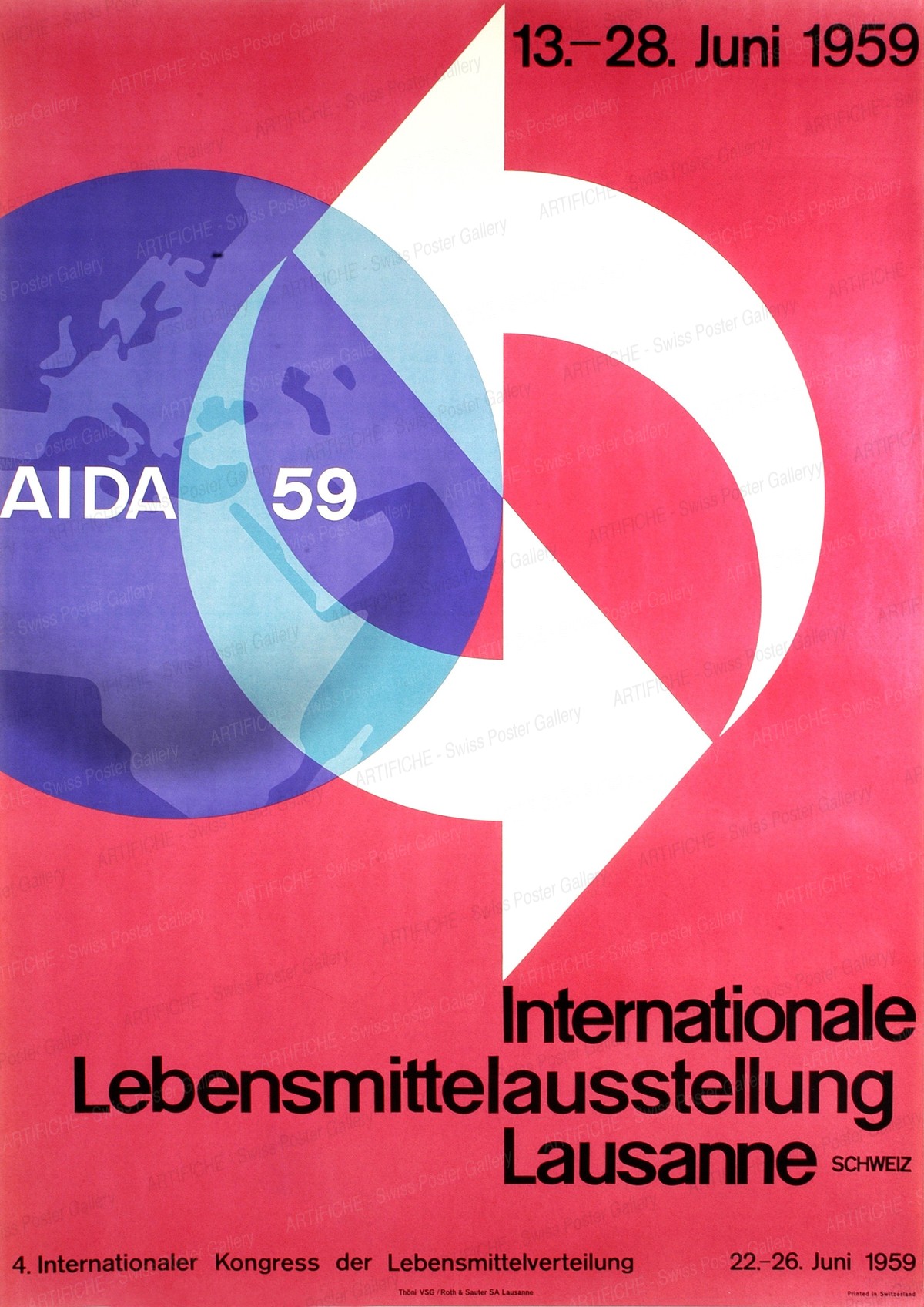 AIDA 59 – Internationale Lebensmittelausstellung Lausanne 1959, Hans Thöni