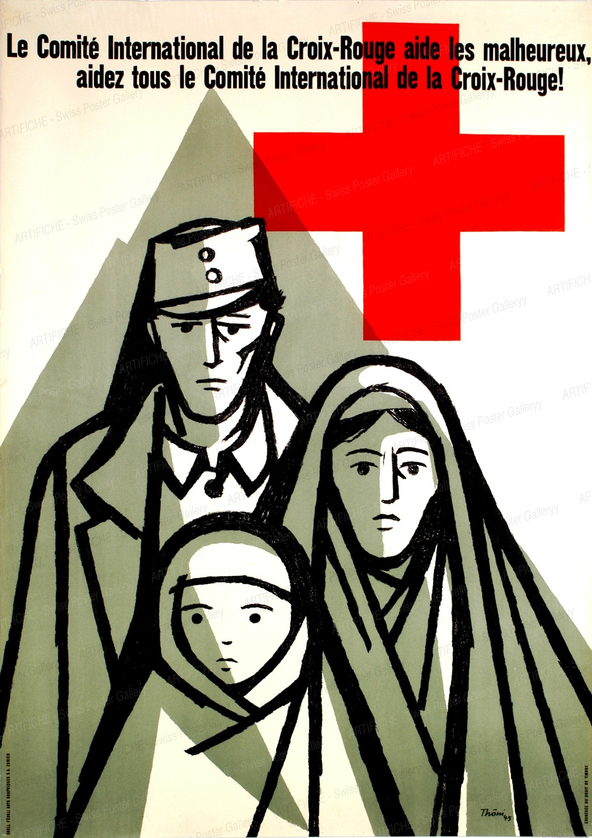 La Comité International de la Croix Rouge aide les malheureux, Hans Thöni
