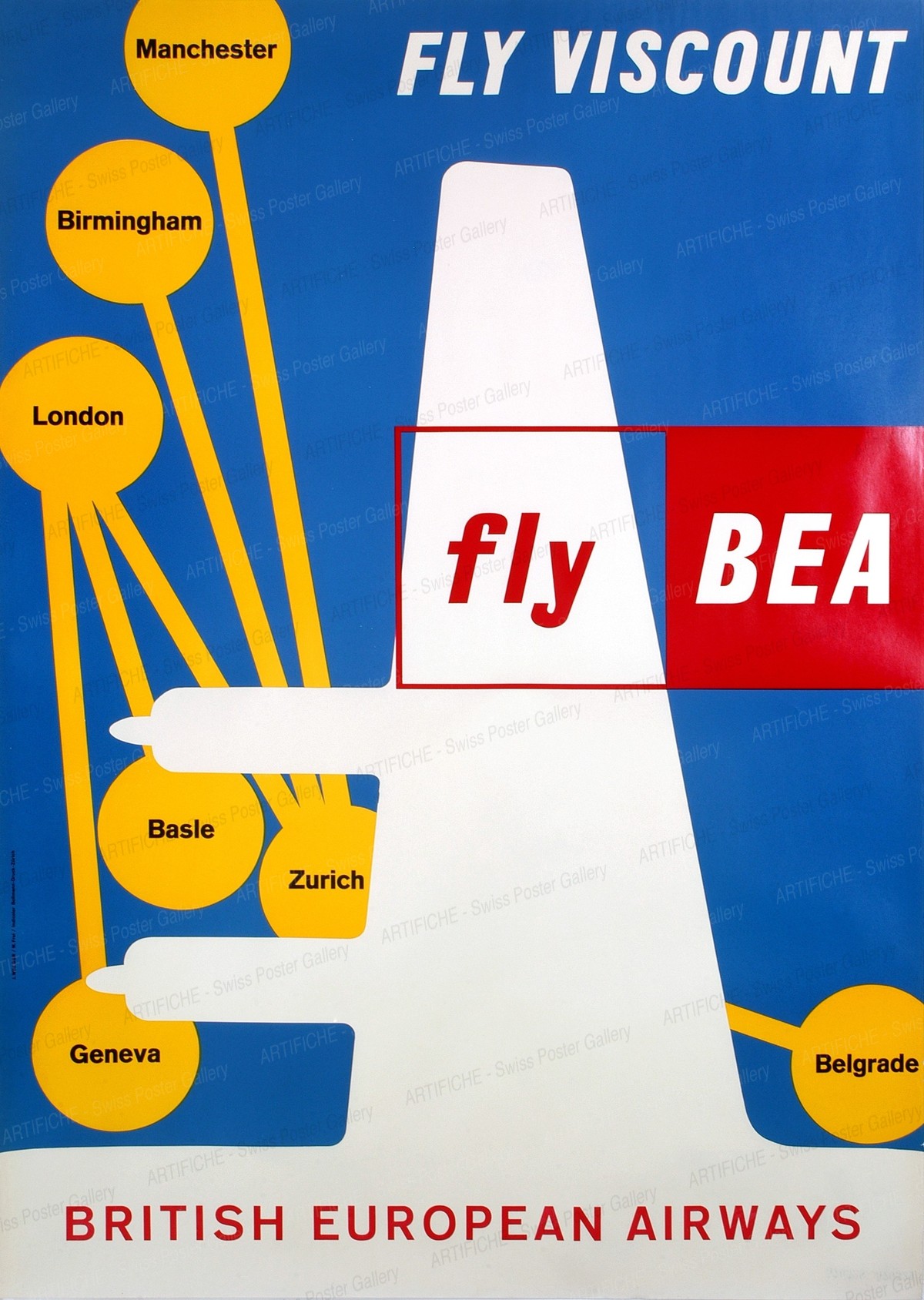 BEA – British Europen Airways – fly BEA – fly Viscount, J. Wild