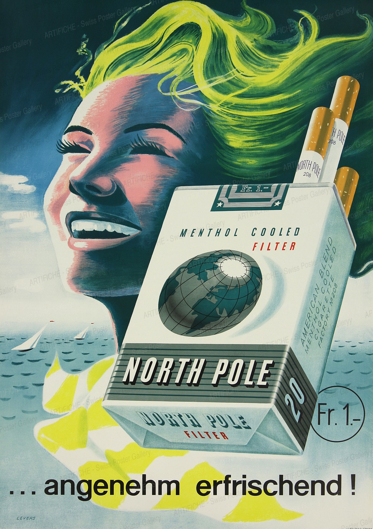 North Pole menthol cooled filter … angenehm erfrischend!, Rudolph Levers