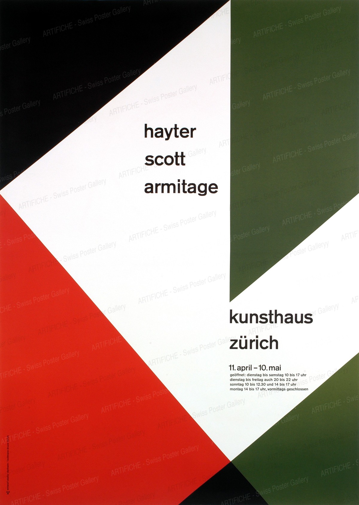 Zurich Museum of Fine Arts – Hayter Scott Armitage, Walter Diethelm