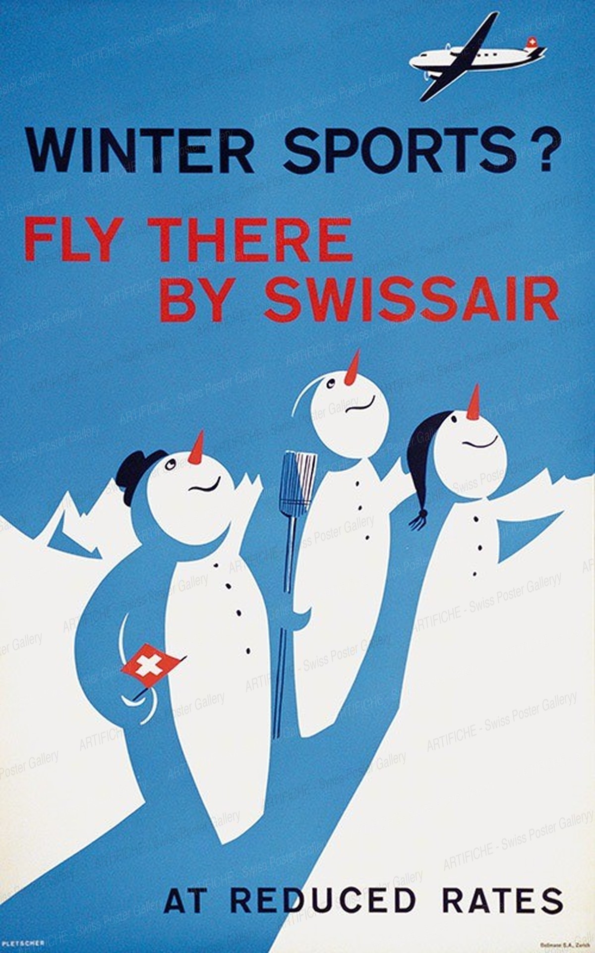 Winter Sports ? Fly there by Swissair – at reduced rates, Pletscher Fredy