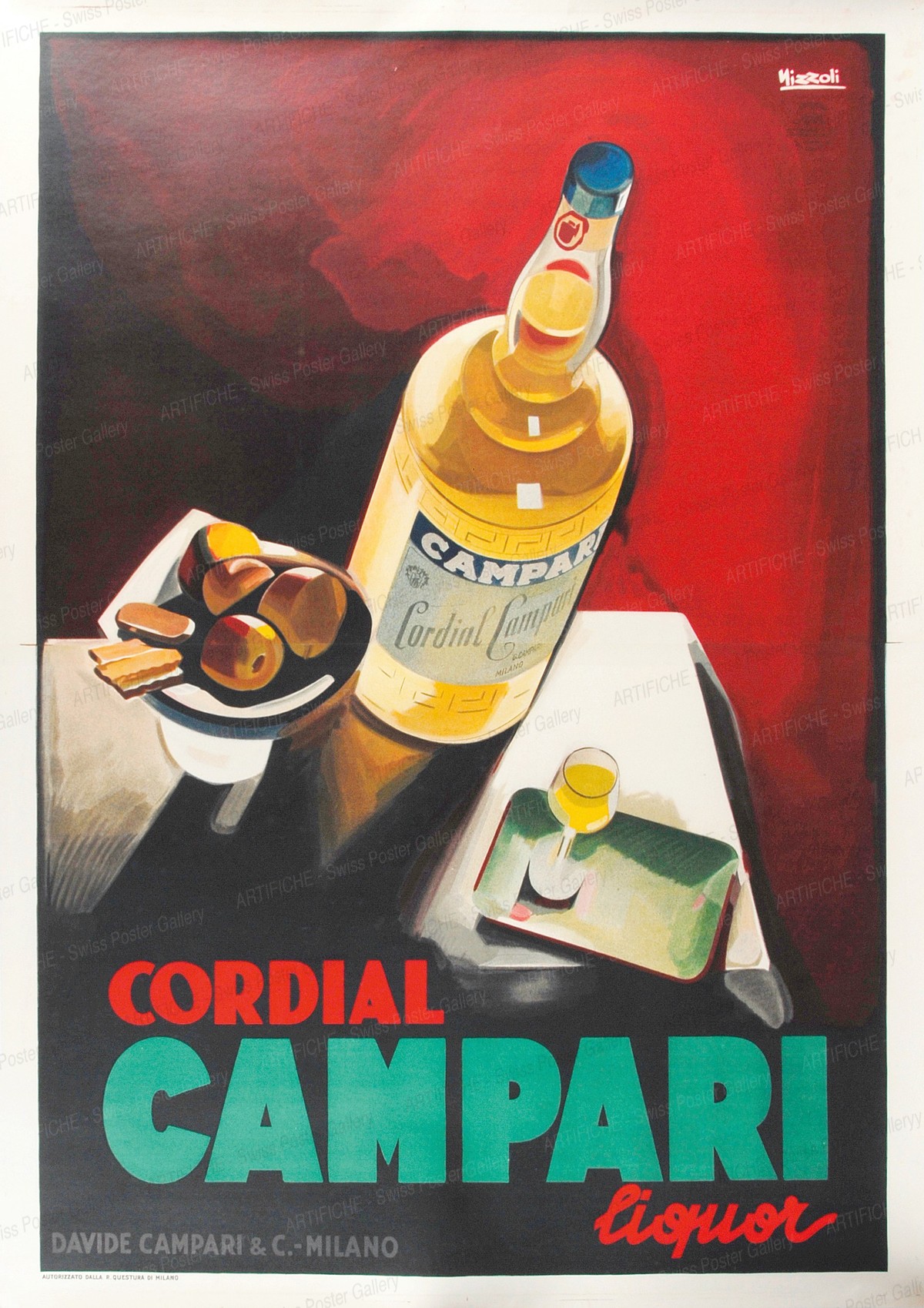 Cordial CAMPARI Liquor, Marcello Nizzoli