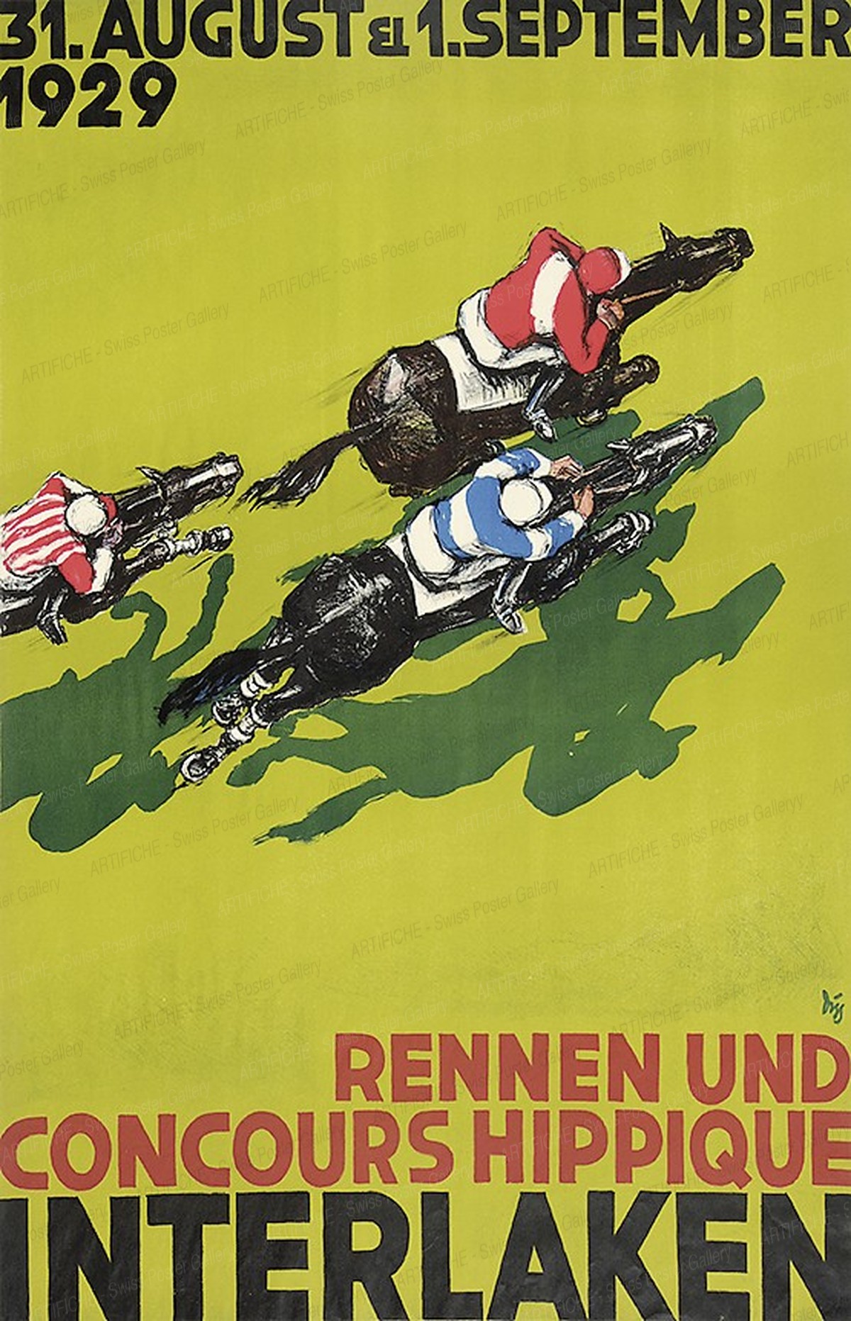 Horse Race Interlaken 1929, Alex Walter Diggelmann