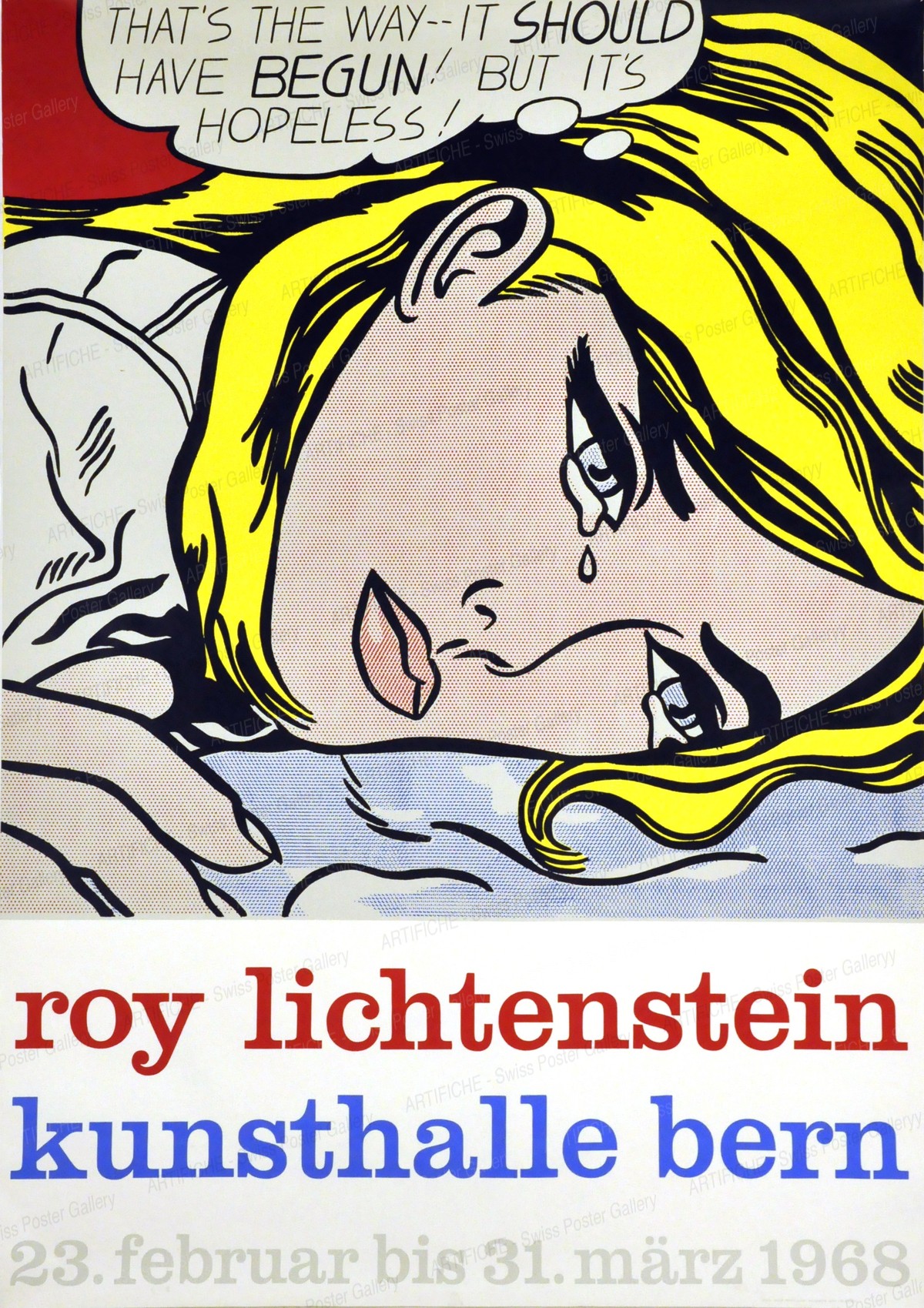 Kunsthalle Bern: That’s the way – It should have begun! But it’s hopeless!, Roy Lichtenstein
