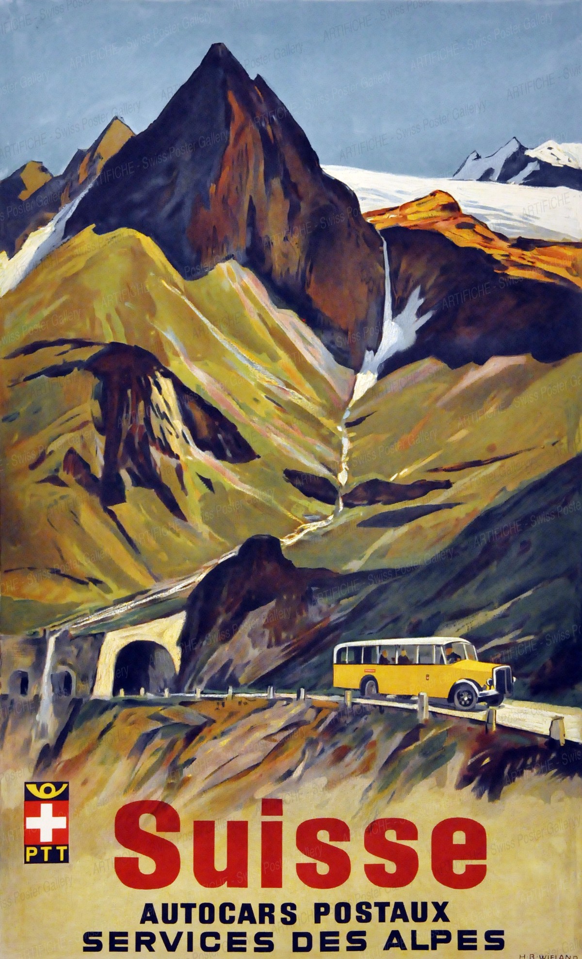 Switzerland – Postbus over the Alps, Hans Beat Wieland