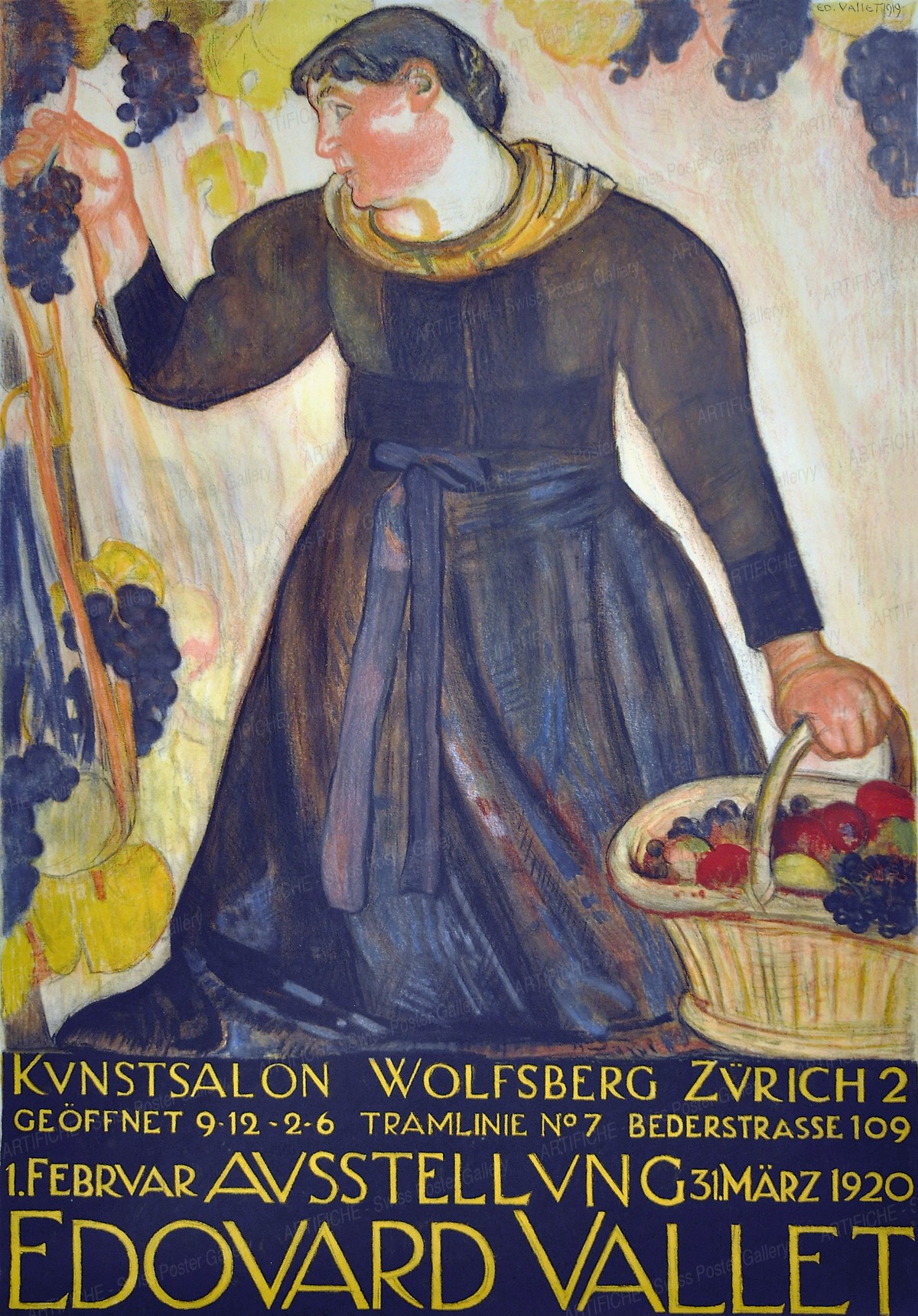 Kunstsalon Wolfsberg Zürich – Ausstellung Edouard Vallet – 1920, Edouard Vallet