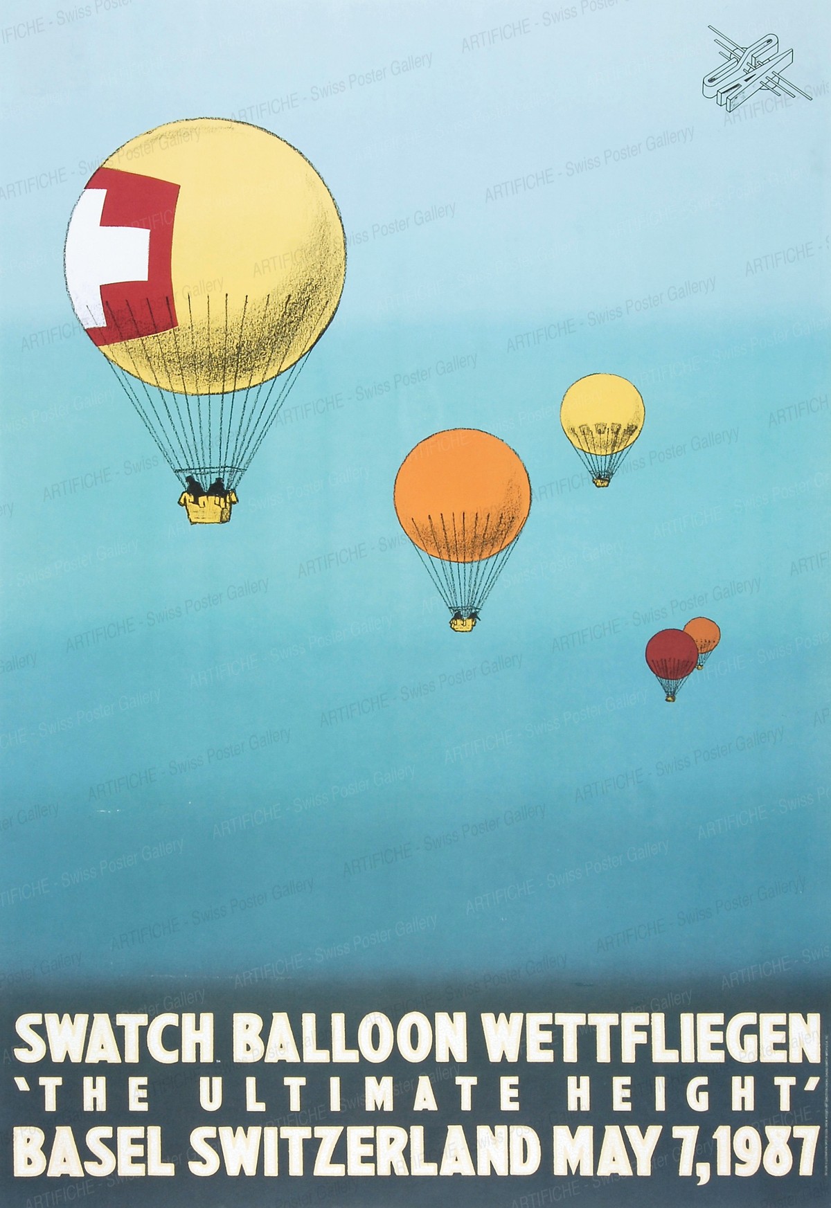 Swatch Balloon Wettfliegen – „The Ultimate Height“ Basel, Switzerland May 1987, Drew Hodges