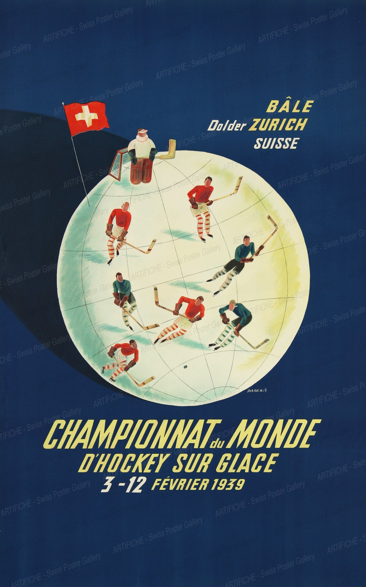 Championnat du monde d’hockey sur glace Bâle Dolder Zurich Suisse 1939, Franco Barberis