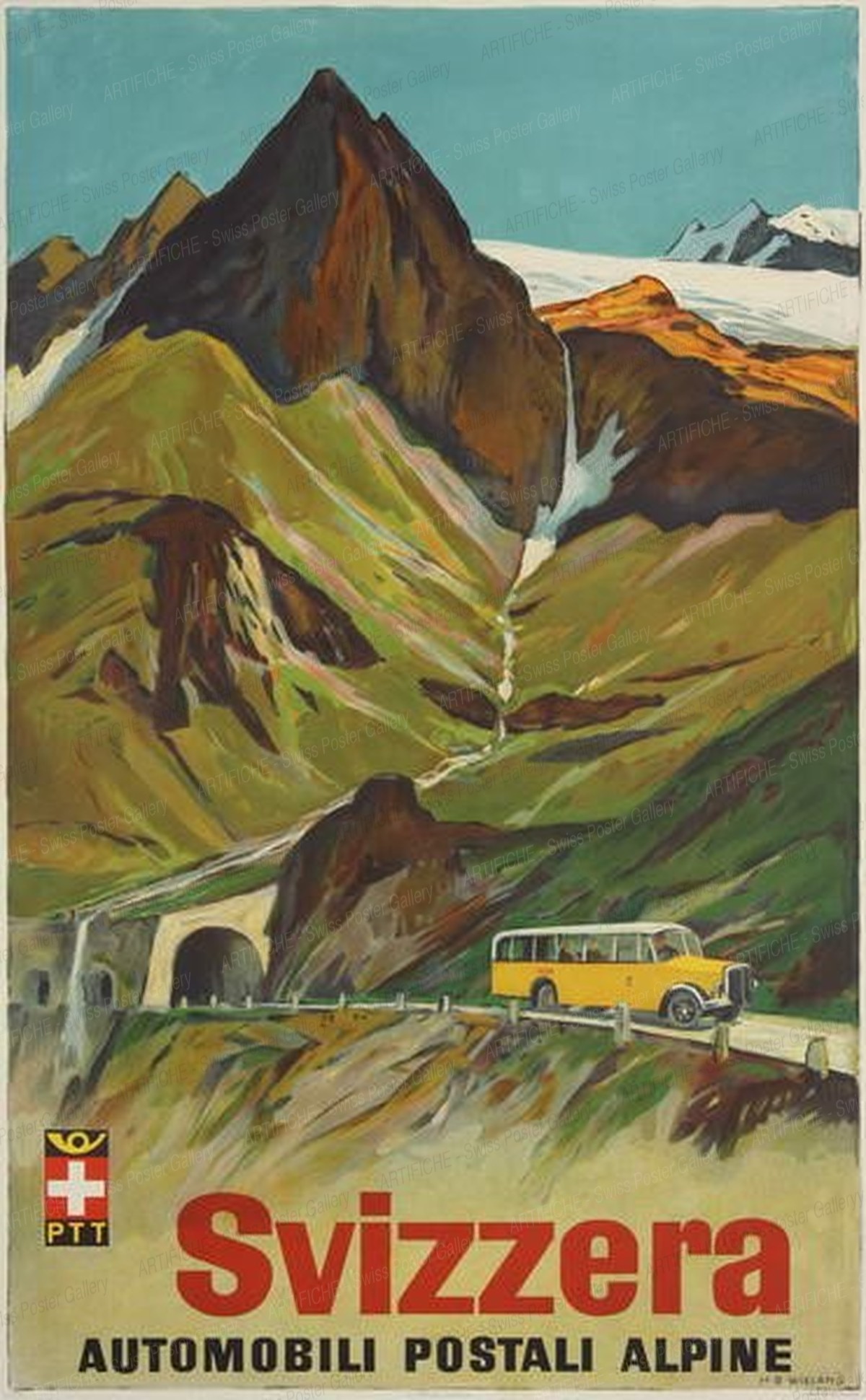 Switzerland – Postbus over the Alps, Hans Beat Wieland