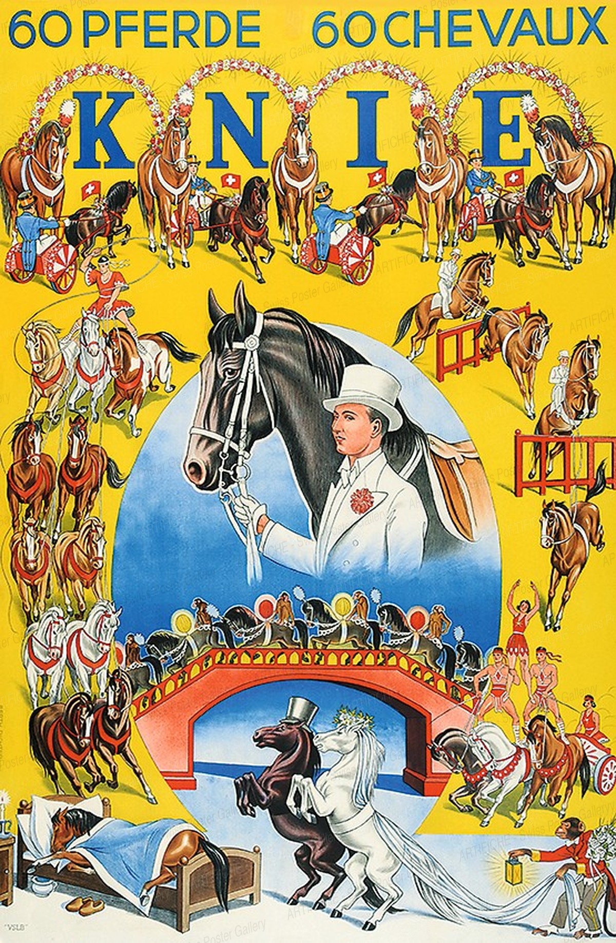 KNIE 60 Pferde 60 Chevaux, Berthold Richter