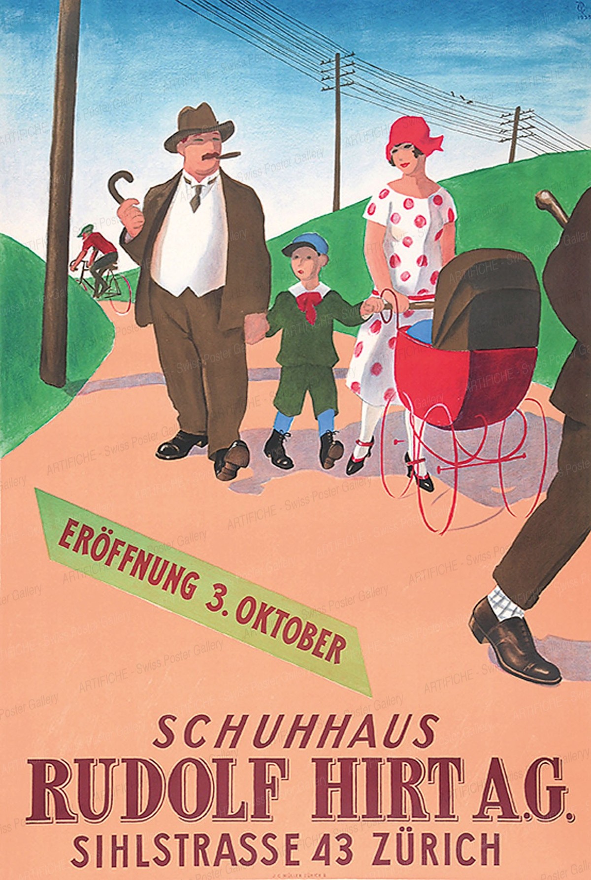 Schuhhaus Rudolf Hirt A.G. – Sihlstrasse 43 Zürich, Hugo Laubi