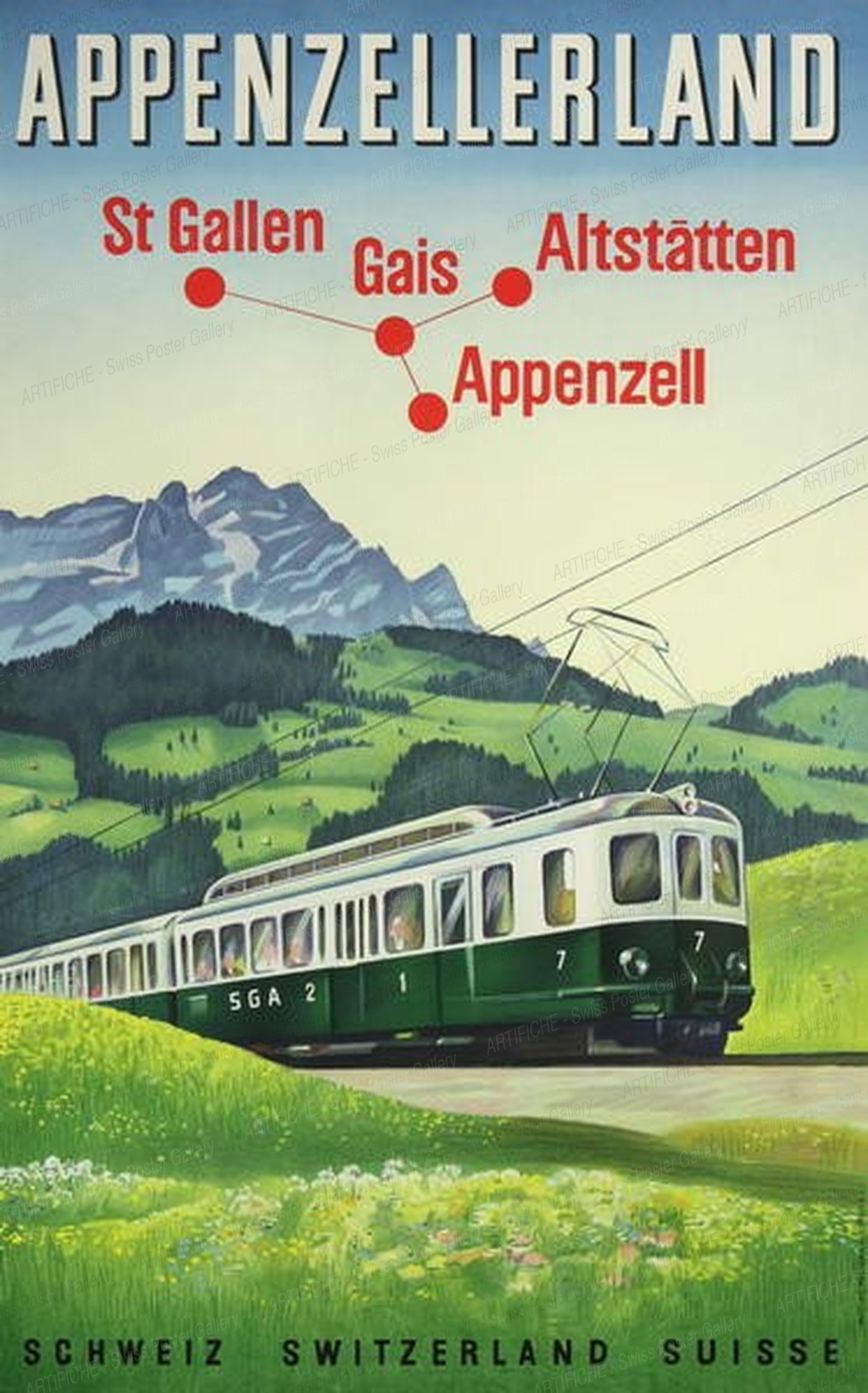 Appenzellerland – St. Gallen, Gais, Altstätten, Appenzell, W. Oberholzer