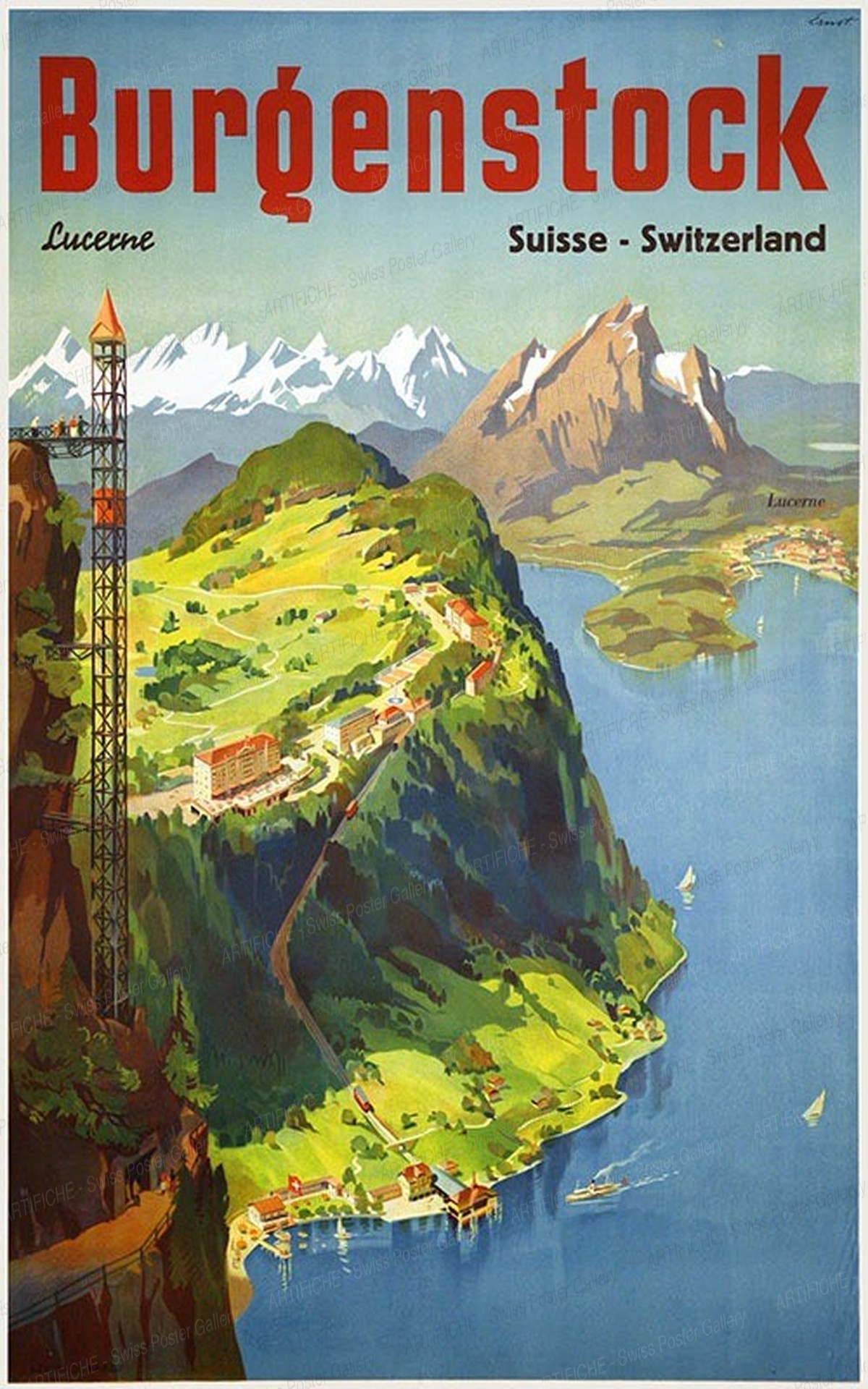 Bürgenstock Lucerne Suisse Switzerland, Otto Ernst