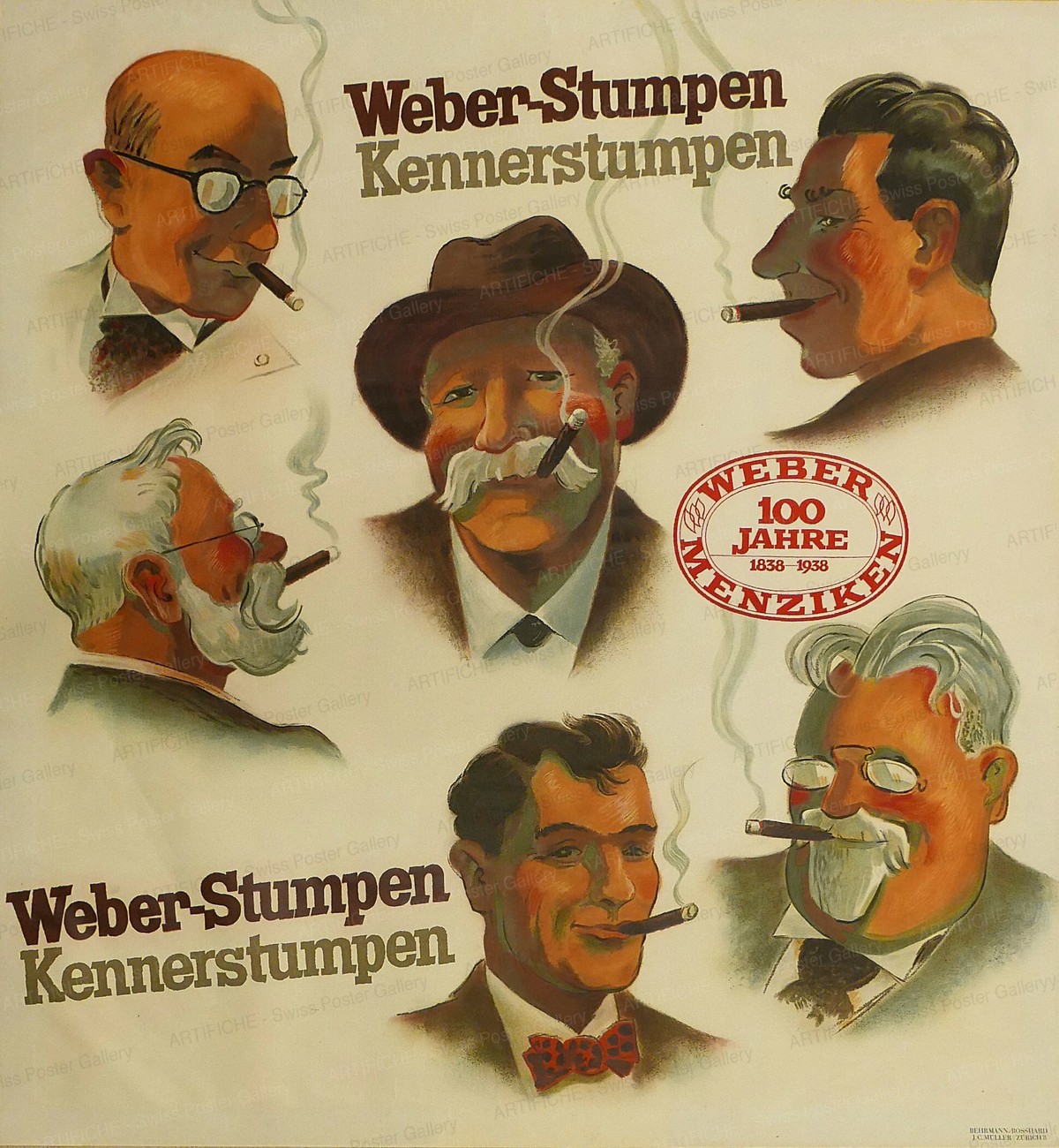 Weber-Stumpen – Kennerstumpen, Laubi, Hugo (Behrmann / Bosshard)