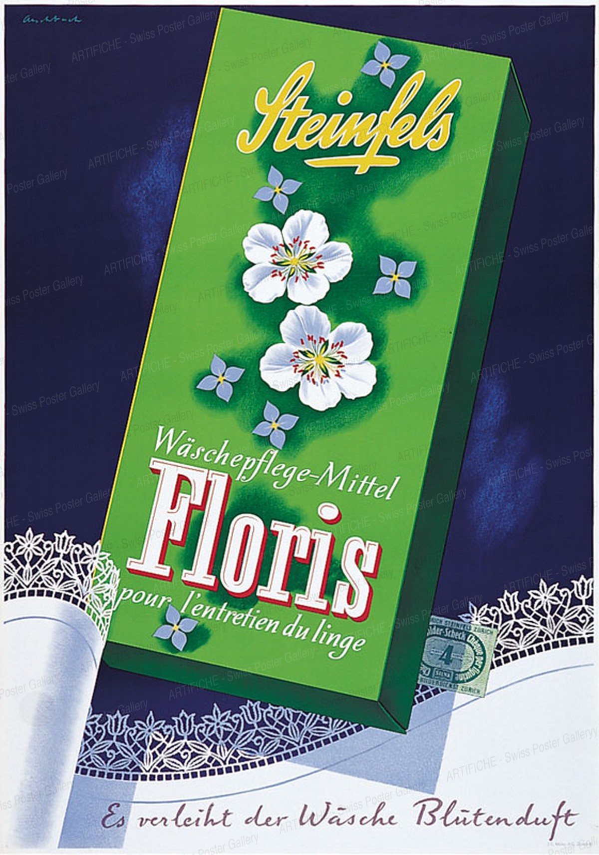 Steinfels Floris – Es verleiht der Wäsche Blütenduft, Hans Aeschbach