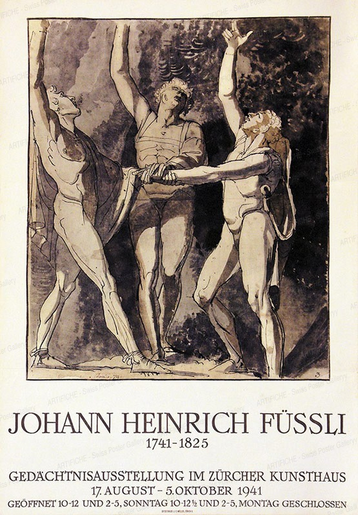 Johann Heinrich Fussli – memory exhibition at Zurich Art Museum, Artist unknown