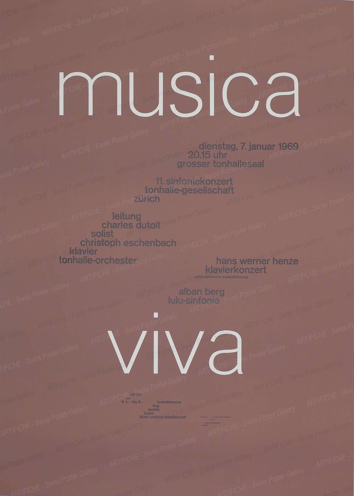 musica viva – 11. Sinfoniekonzert tonhalle Zürich, Josef Müller-Brockmann