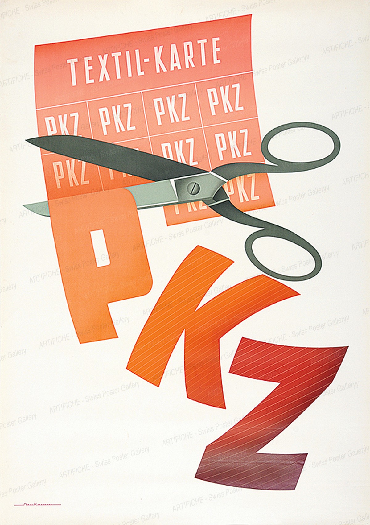 PKZ Textil-Karte, Alfred Neukomm
