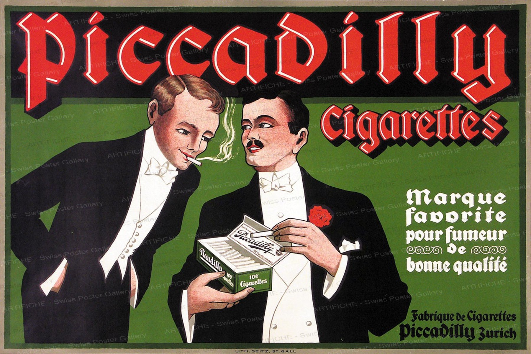 Piccadilly Cigarettes – Marque favorite pour fumeur de bonne qualité, Artist unknown