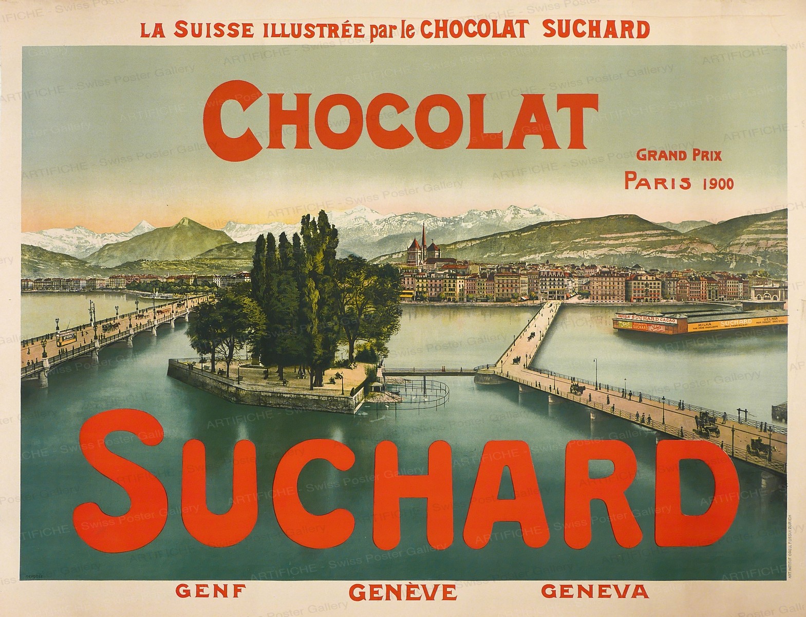 Chocolat SUCHARD Genf Genève Geneva, Artist unknown