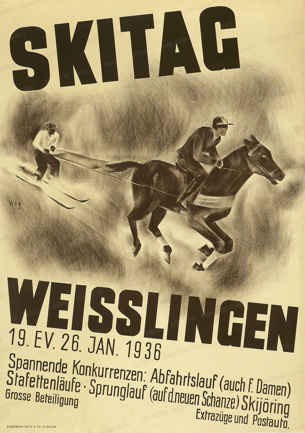 Skitag Weisslingen 19. ev. 26. Jan. 1936, Werner Weiskönig
