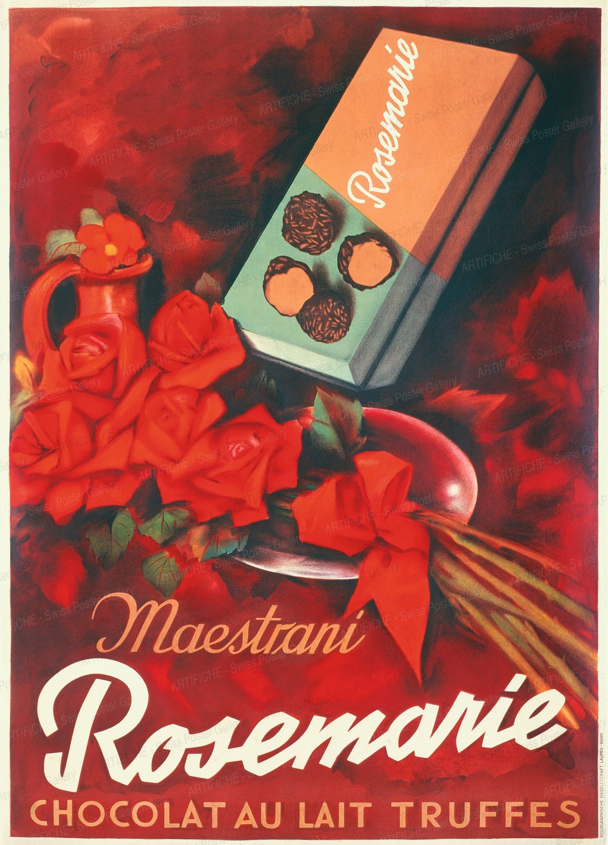 Maestrani – Rosemarie Chocolat au lait truffes, Artist unknown