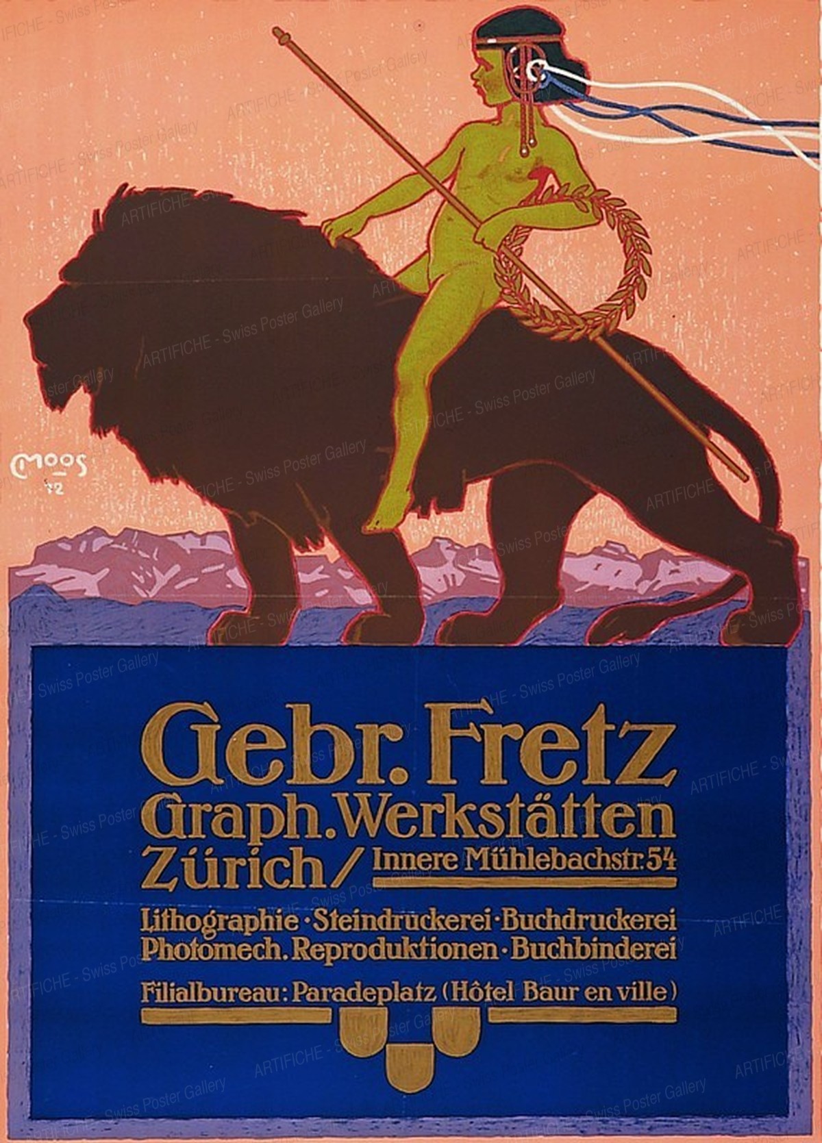 Zurich Fretz Bros. Graphics & Lithographs, Carl Franz Moos