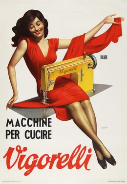 Vigorelli sewing machine, Gino Boccasile