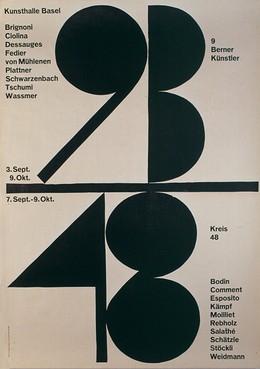 Kunsthalle Basel – 9 Berner Künstler / Kreis 48 (Ernst Messerli, Werner Witschi), Armin Hofmann
