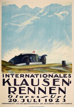 Internationales Klausen-Rennen – Glarus-Uri – 29. Juli 1923 – veranstaltet von der Section Zürich des Automobil-Club der Schweiz, Anton Trieb
